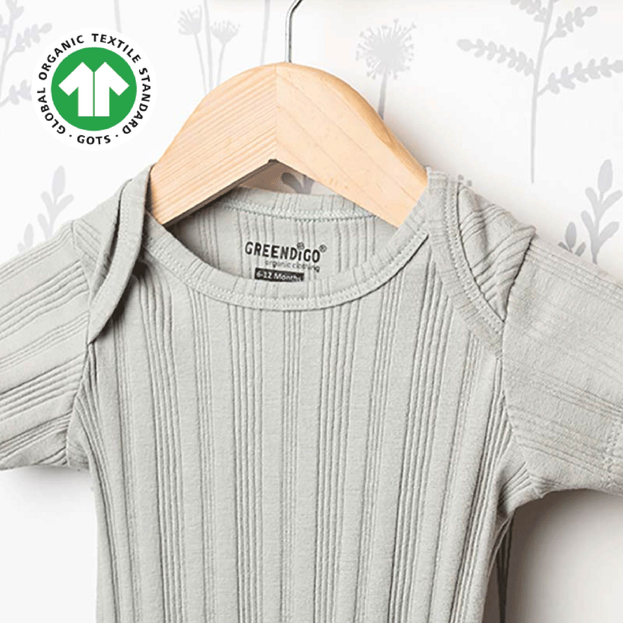 Greendigo 100% Organic Cotton Multicolour Solid Bodysuit For New Born Baby Boys And Baby Girls - Pack Of 2