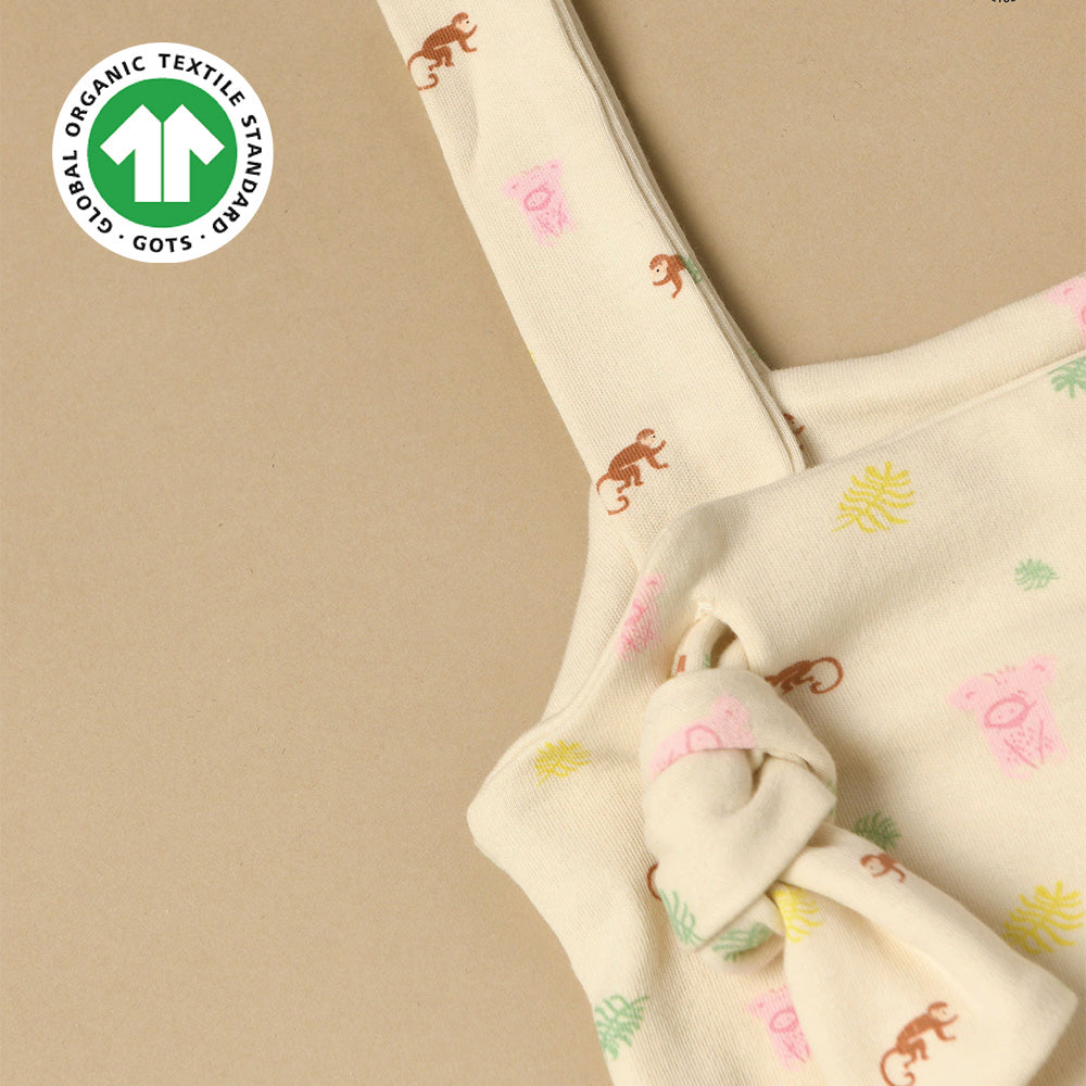 Greendigo 100% Organic Cotton Off White Sleeveless Top For Premature Baby Boys And Baby Girls