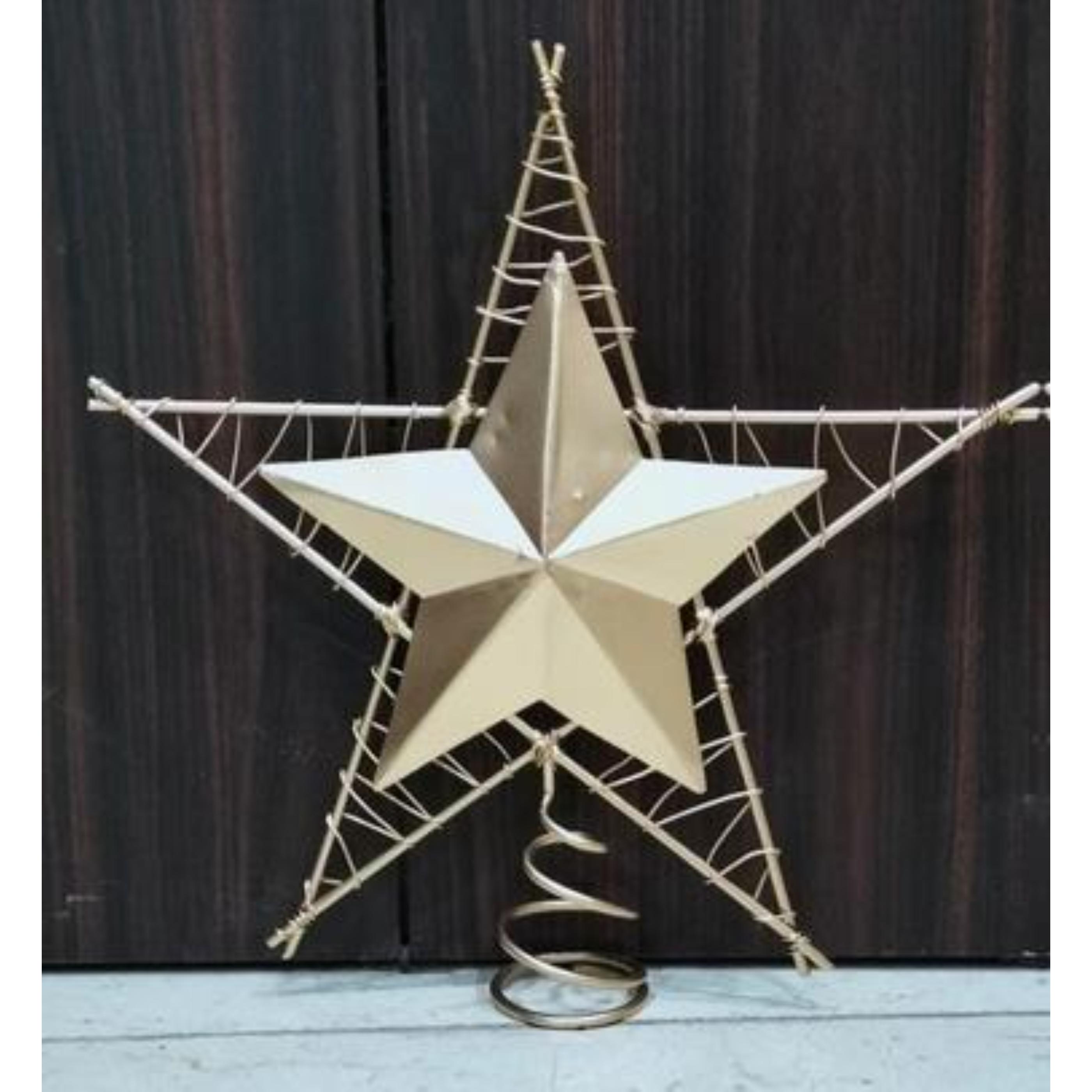 Nordic Christmas Decorations CEZAR Iron Tree Topper Star