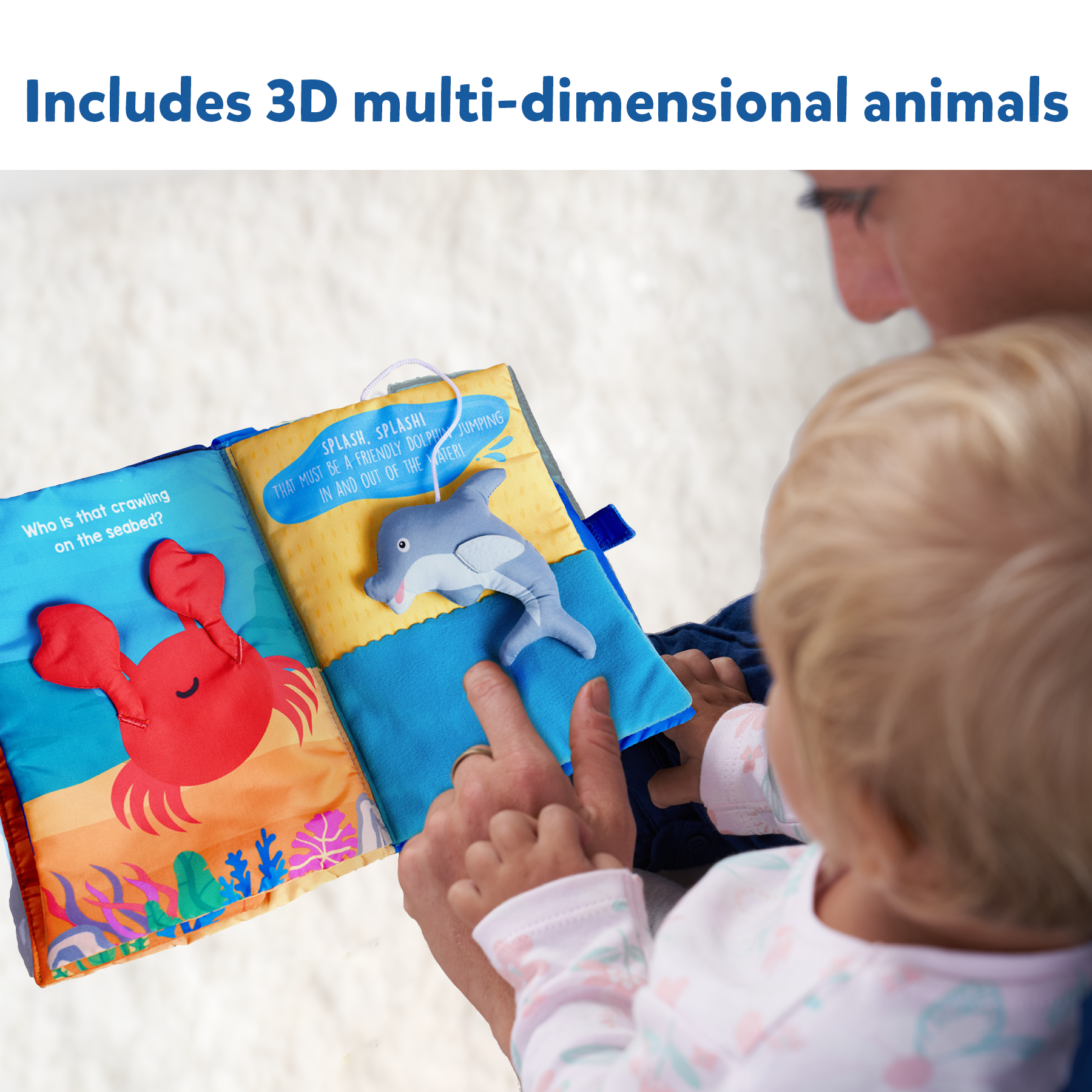 Skillmatics Baby Book - Peek-A-Boo I See You Underwater Animal Theme, Interactive Soft Cloth Book With Crinkle Pages, Ages 6 Months And Up