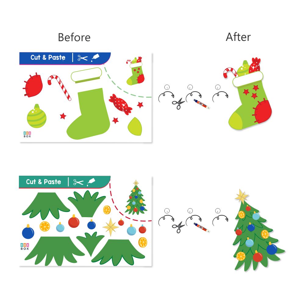 Cut & Glue Activity - Christmas