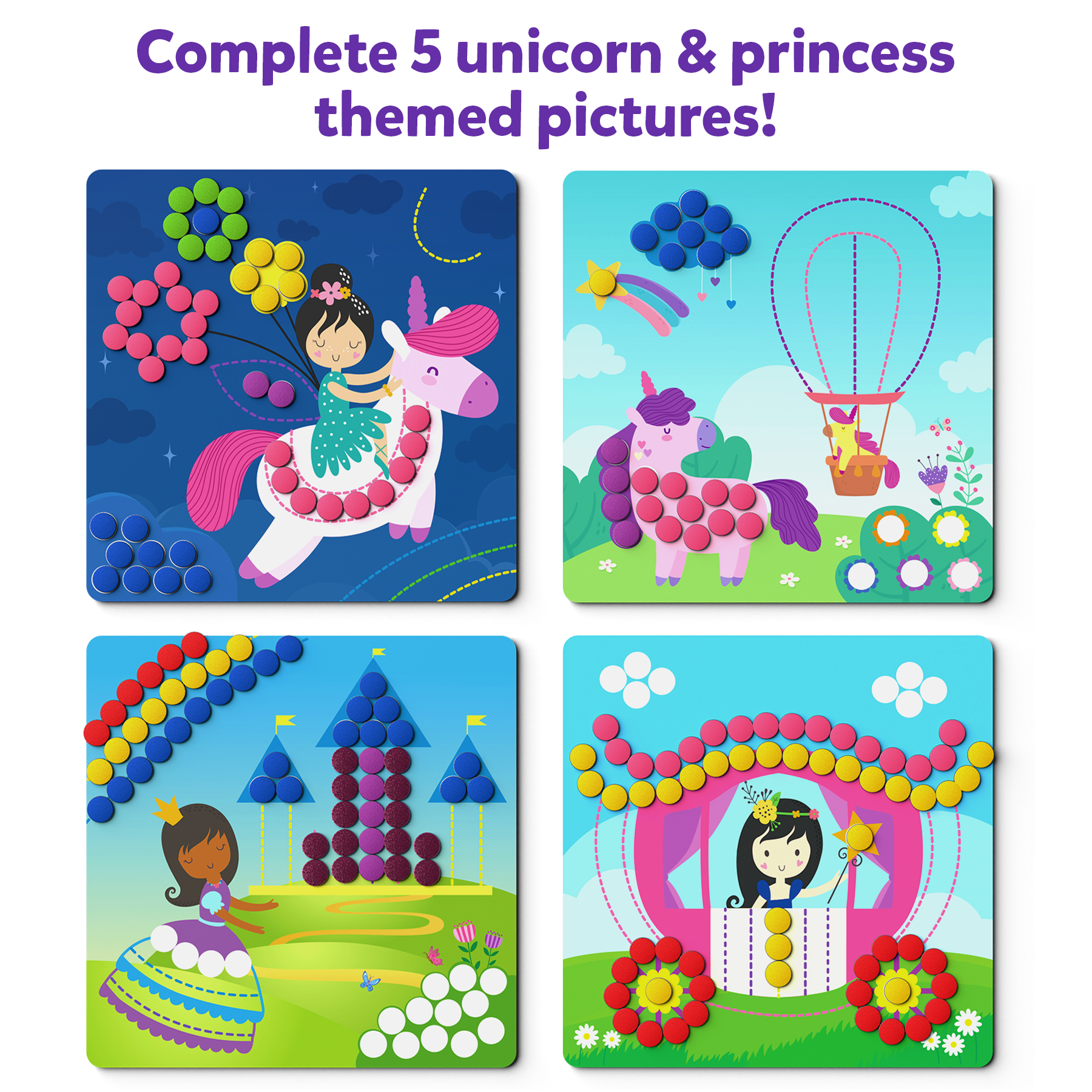 Skillmatics Art Activity Dot It with Magnets - Unicorns & Princesses, No Mess Repeatable Art for Kids, Craft Kits, DIY Activity, Gifts for Ages 4 to 7
