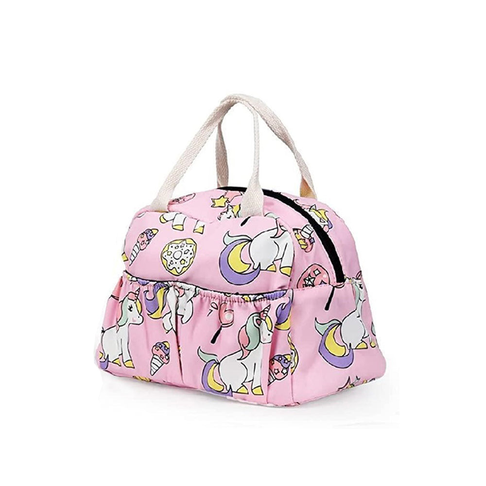 Mini Rainbows Sleeping Unicorn  3 pcs Matching Backpack With Lunch Bag & Stationery Pouch Pink