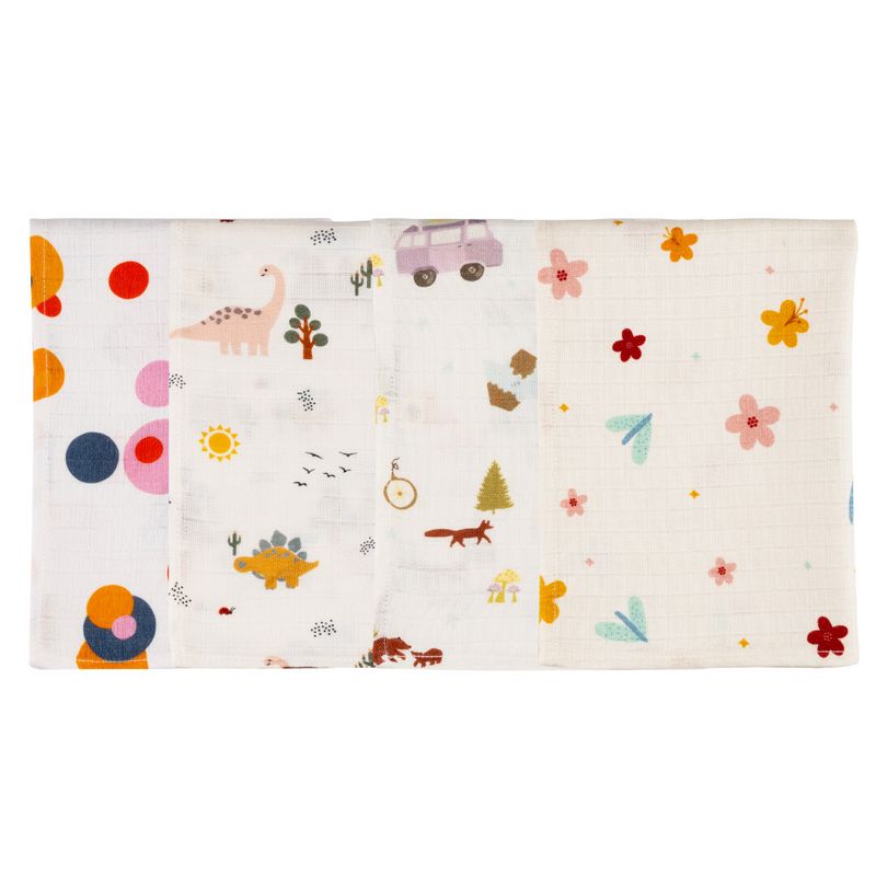 Organic Muslin Burp Cloth-Pack of 4