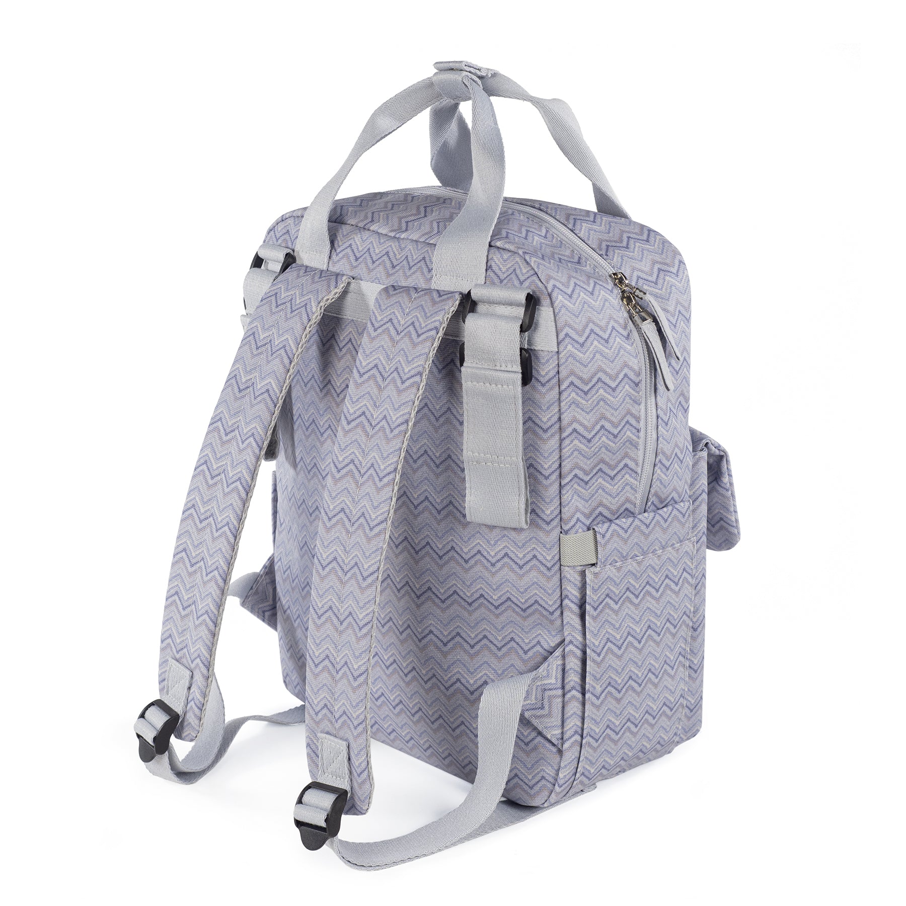 Walking Mum Zigzag Grey Backpack Diaper Changing Bag