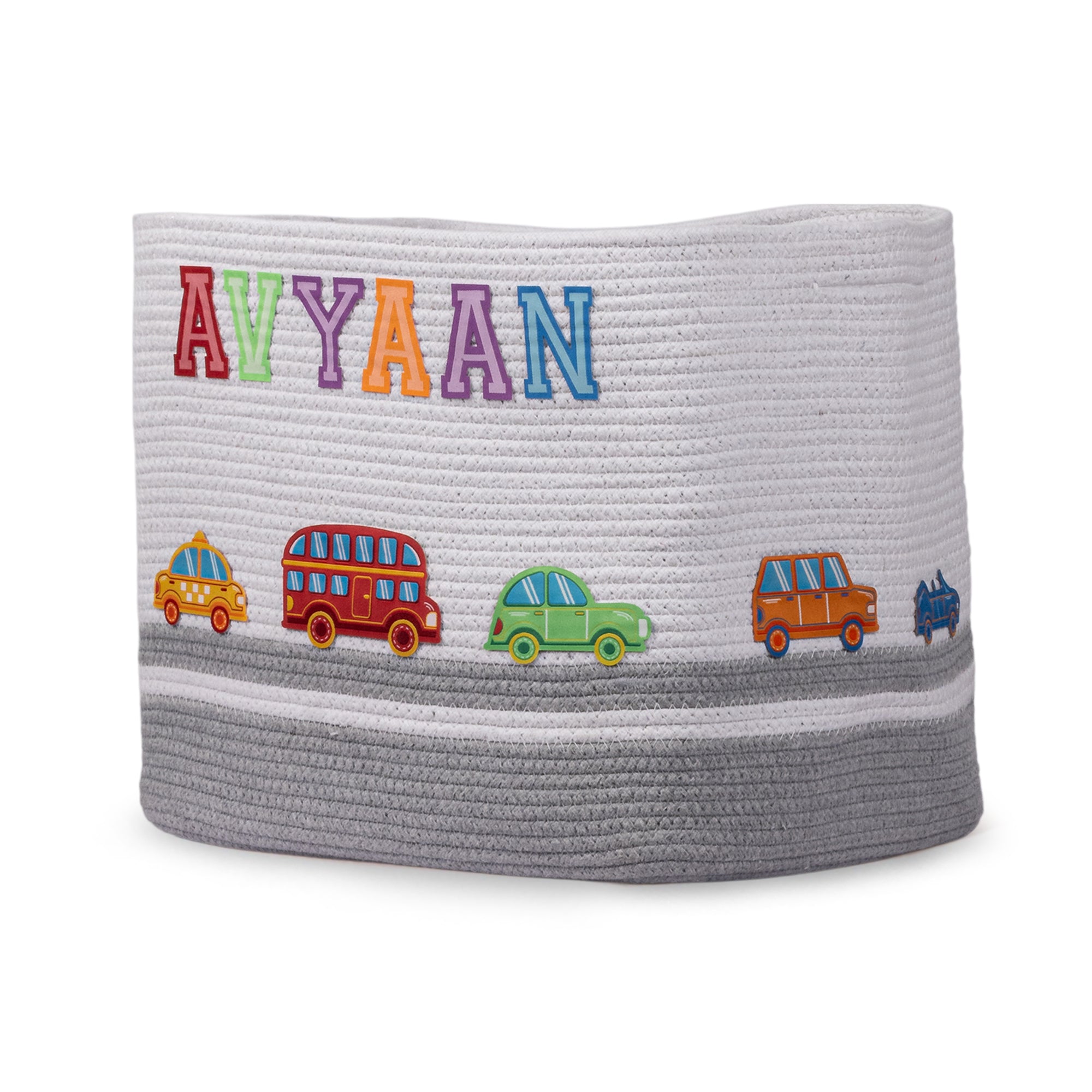 Cotton Rope Transport Trail Rectangular Toy Storage Basket