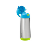 b.box Insulated Straw Sipper Drink Water Bottle 500ml- Ocean Breeze  Blue Green