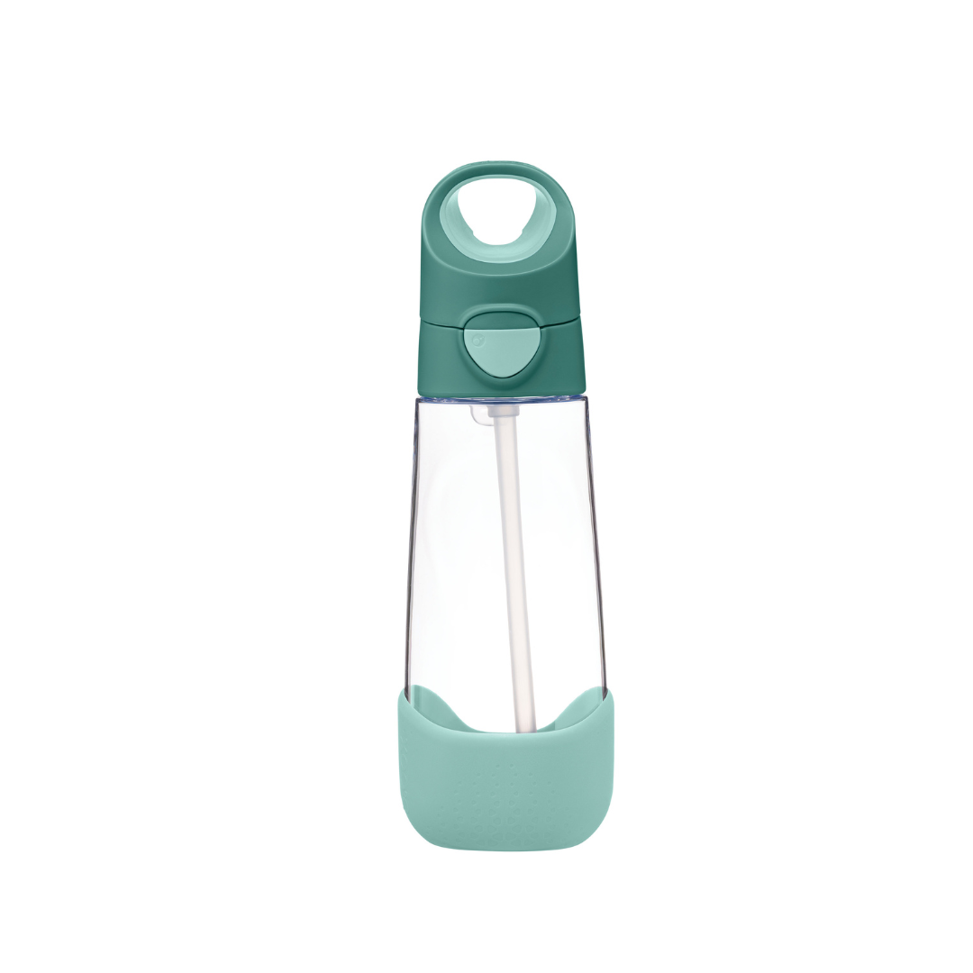 b.box Tritan straw Drink Bottle 600ml  Emerald Forest Green