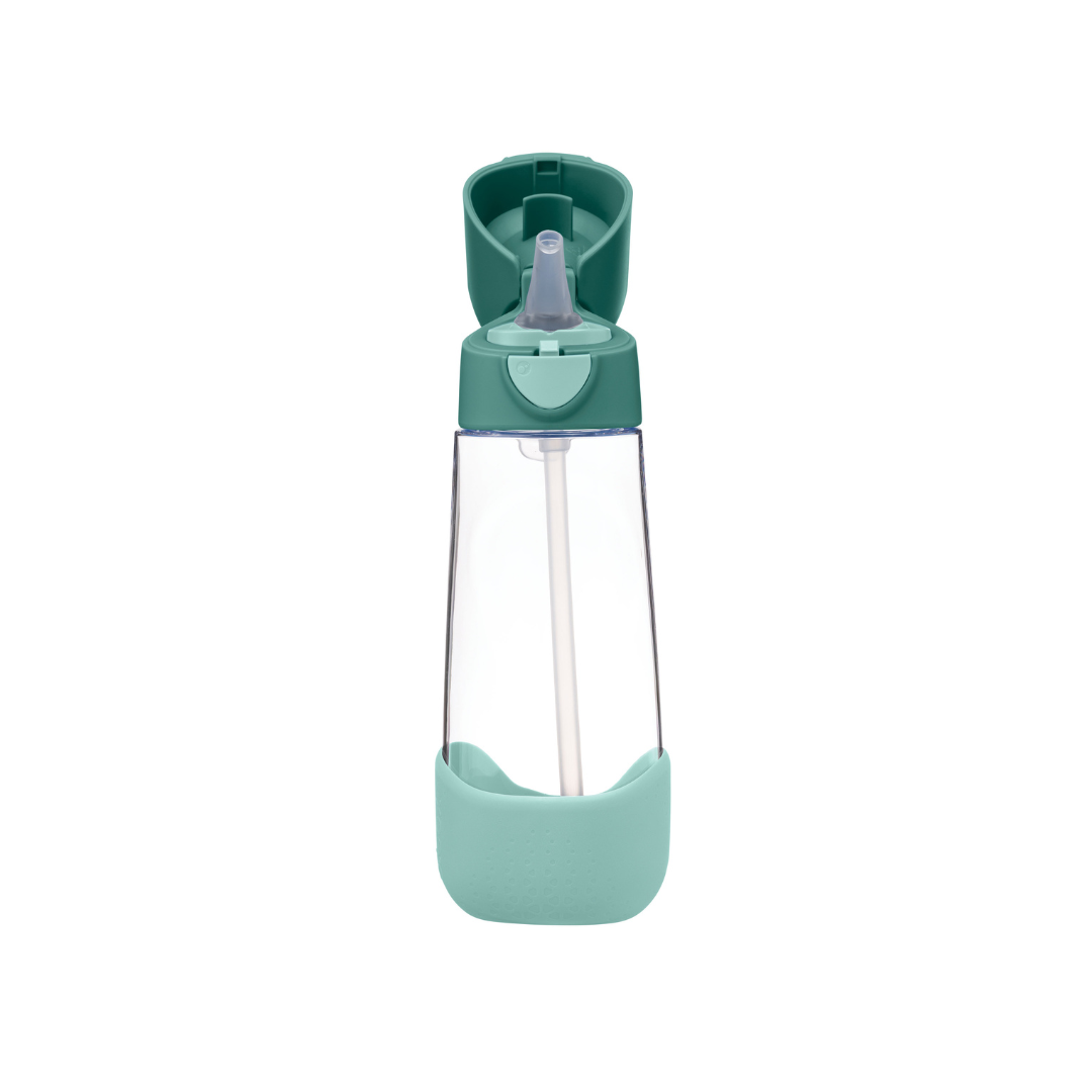 b.box Tritan straw Drink Bottle 600ml  Emerald Forest Green