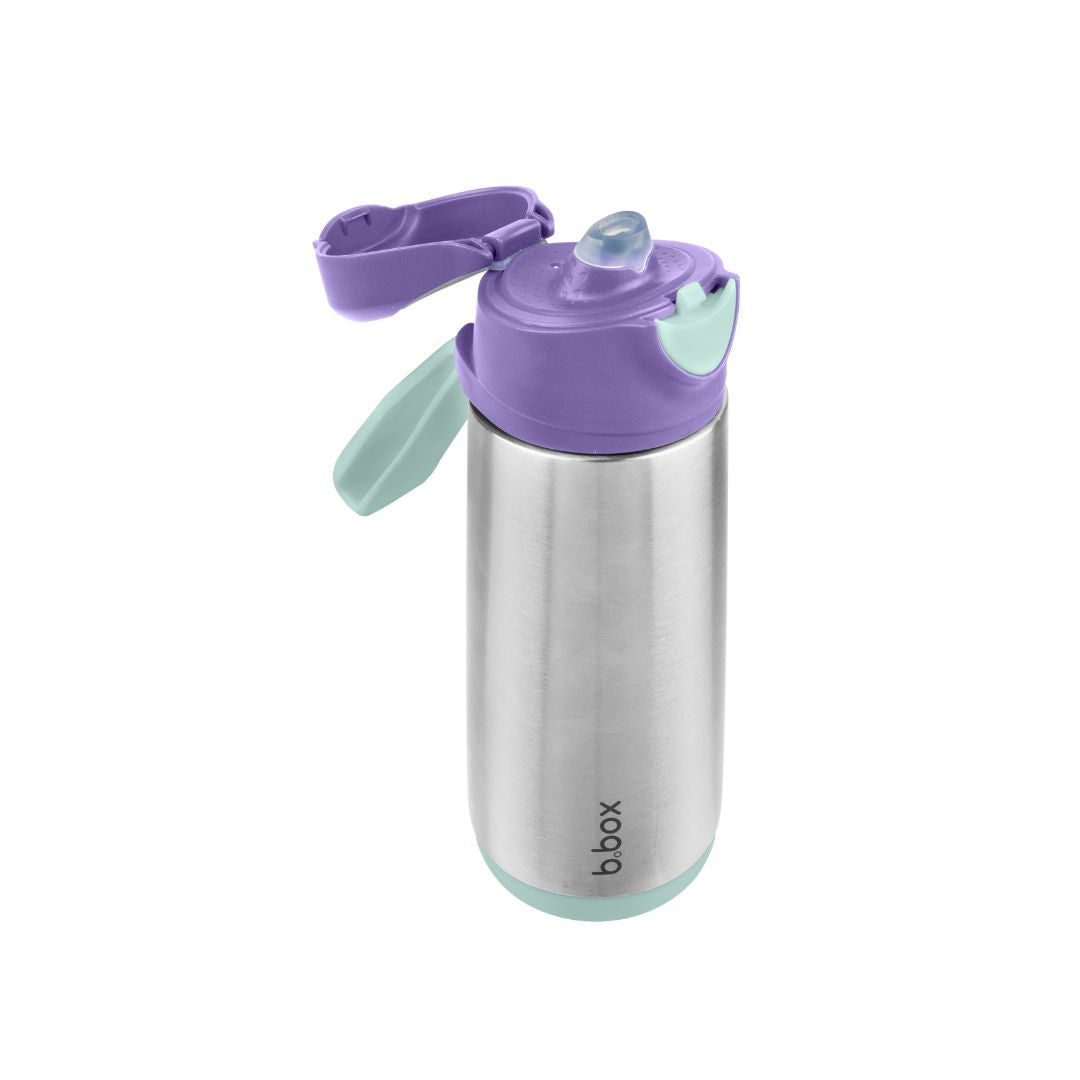 b.box Insulated Sport Spout Drink Water Bottle 500ml  Lilac Pop Purple
