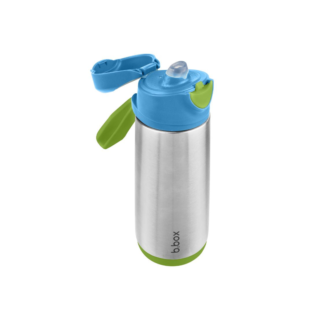 b.box Insulated Sport Spout Drink Water Bottle 500ml  Ocean Breeze Blue Green