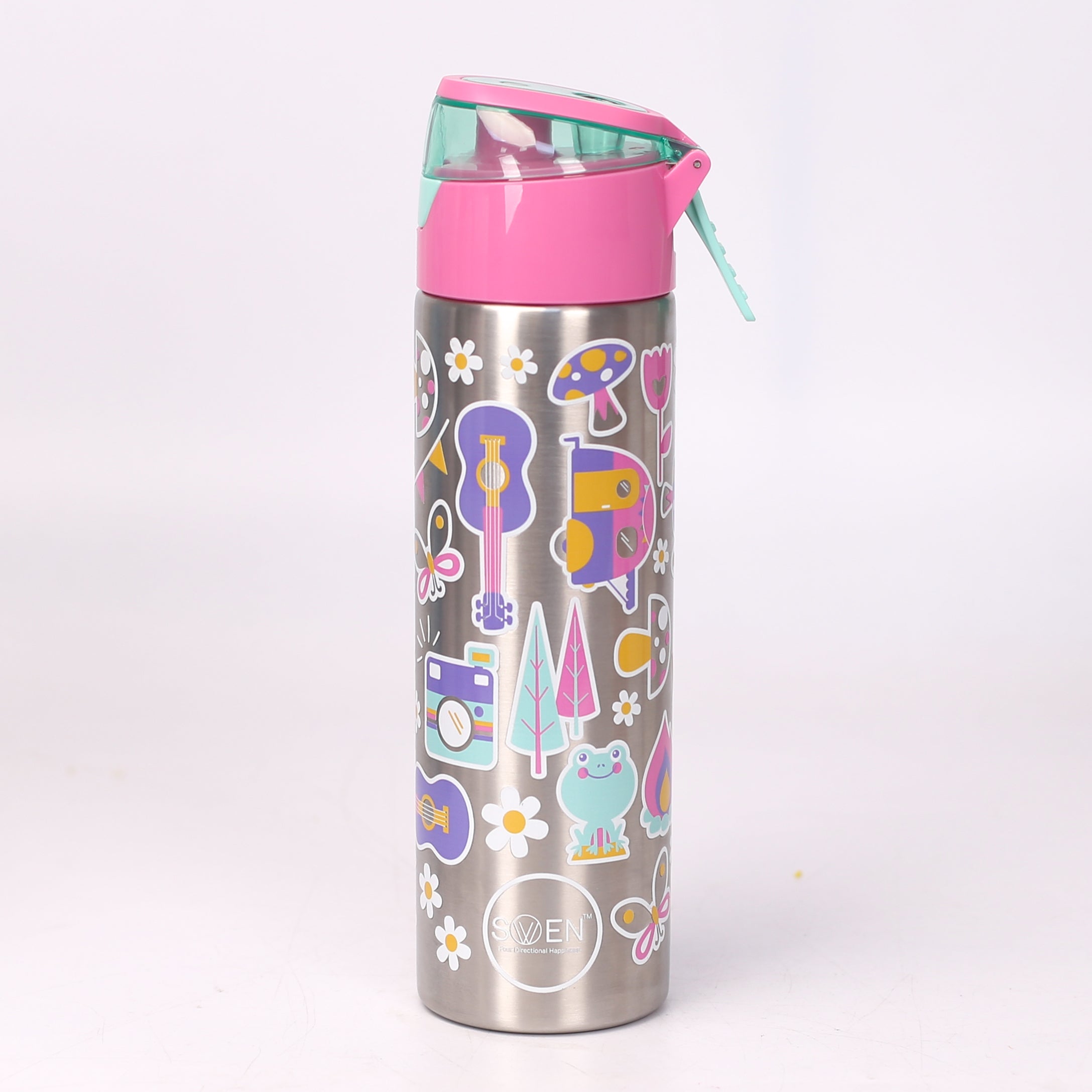 Insulated Stainless Steel Pink Color Mist Bottle- 600 ml