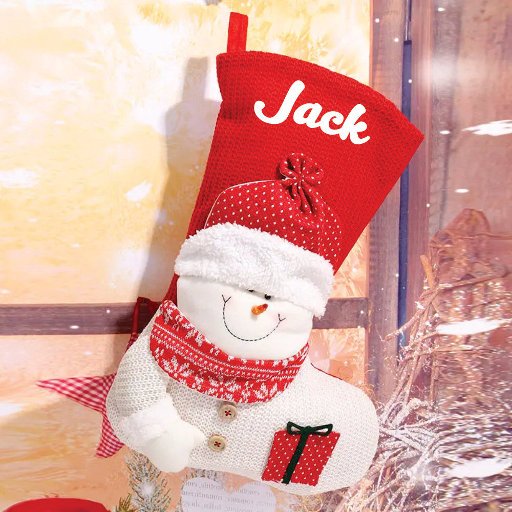 Crochet Cheer Stocking (Snowman)