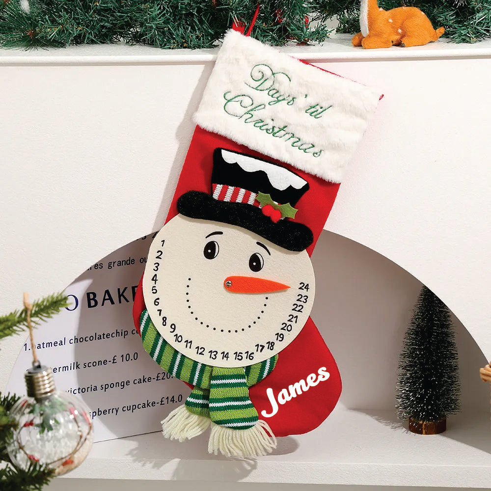 Festive Countdown Treasure Stockings (Snowman)