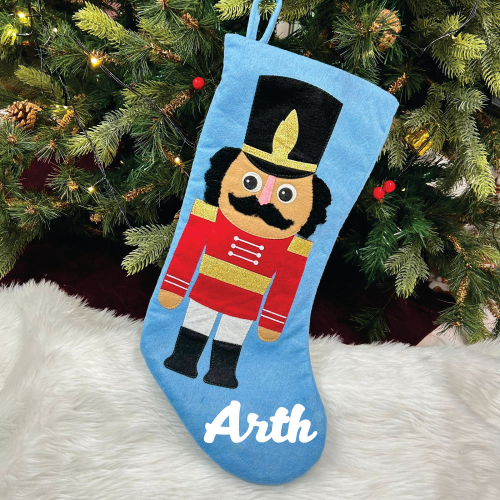 17" Nutcracker Large Stocking (Blue)