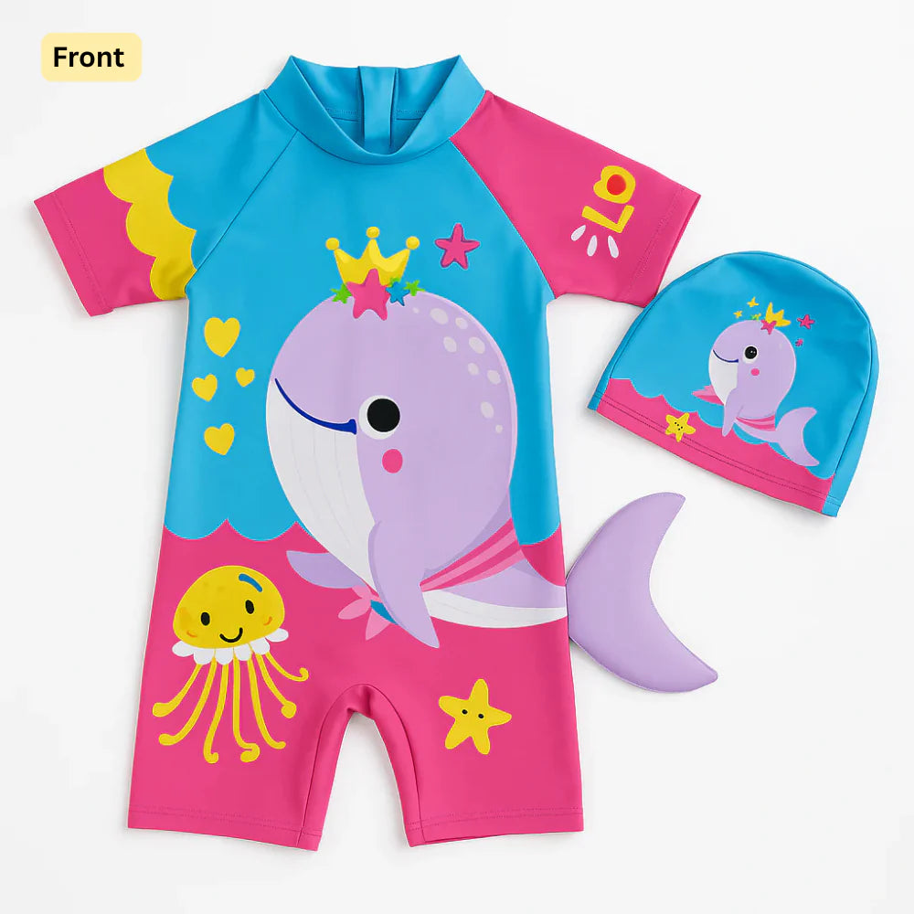 2pcs Swim Set with cap - Girls