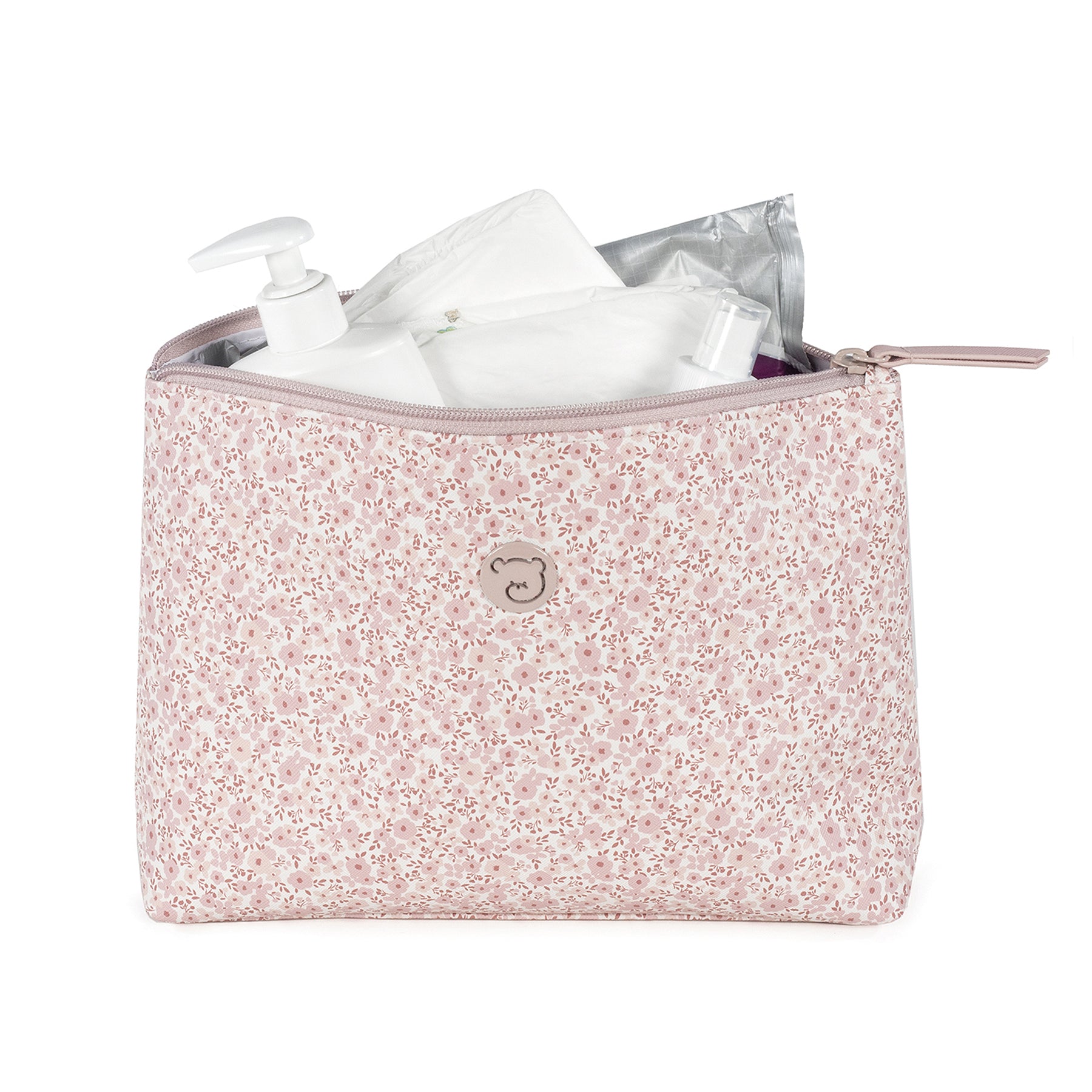 Pasito a Pasito Flower Mellow Pink Travel Essentials Pouch