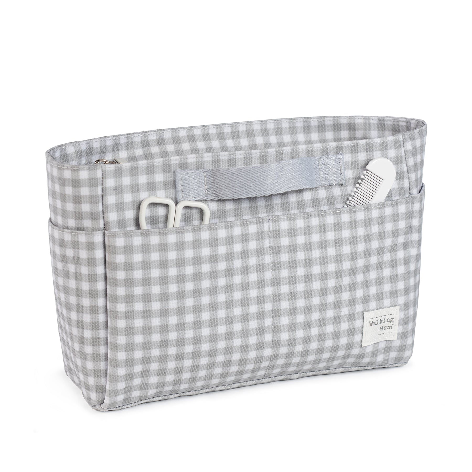 Walking Mum I Love Vichy Grey Travel Essentials Pouch