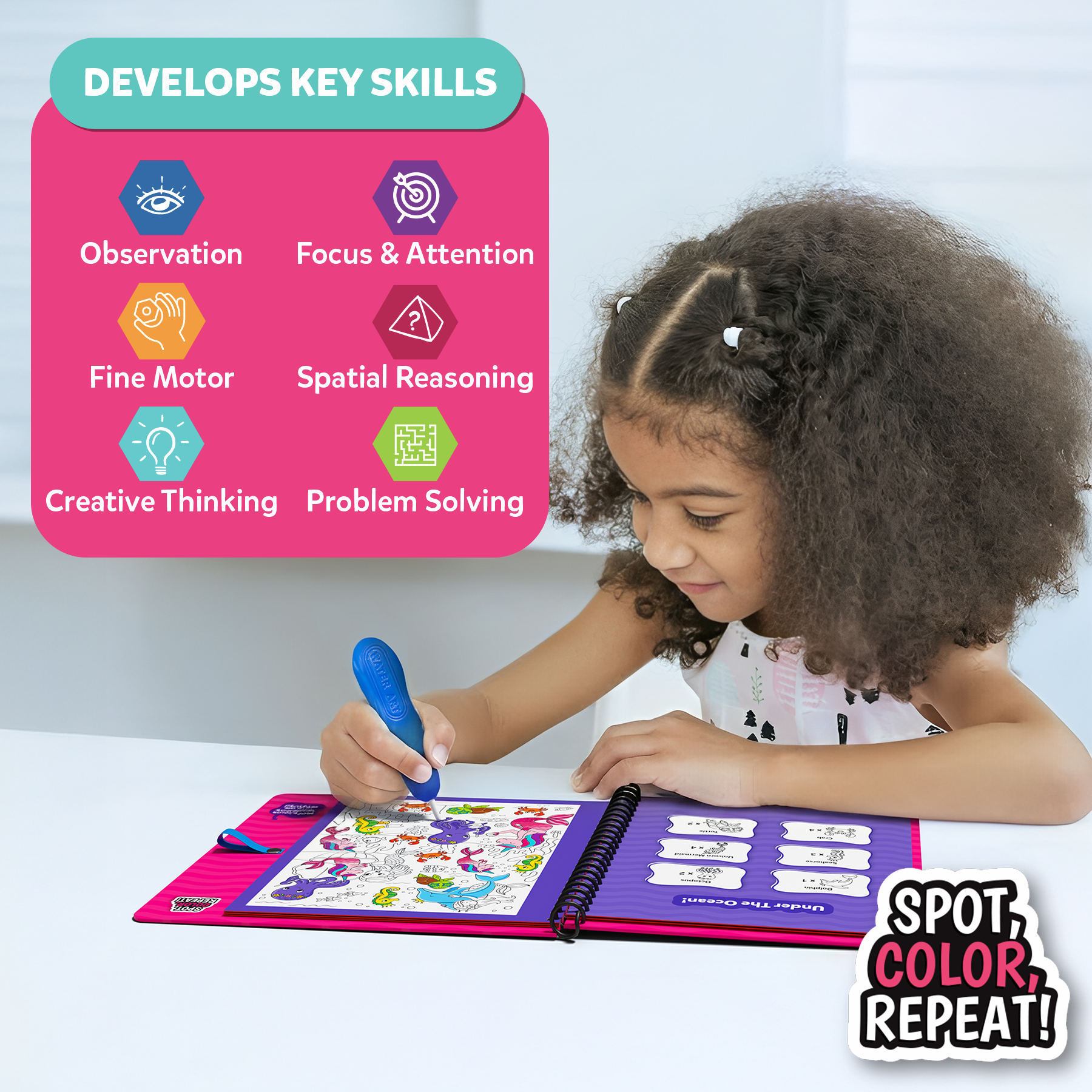 Skillmatics Reusable Search & Find Book