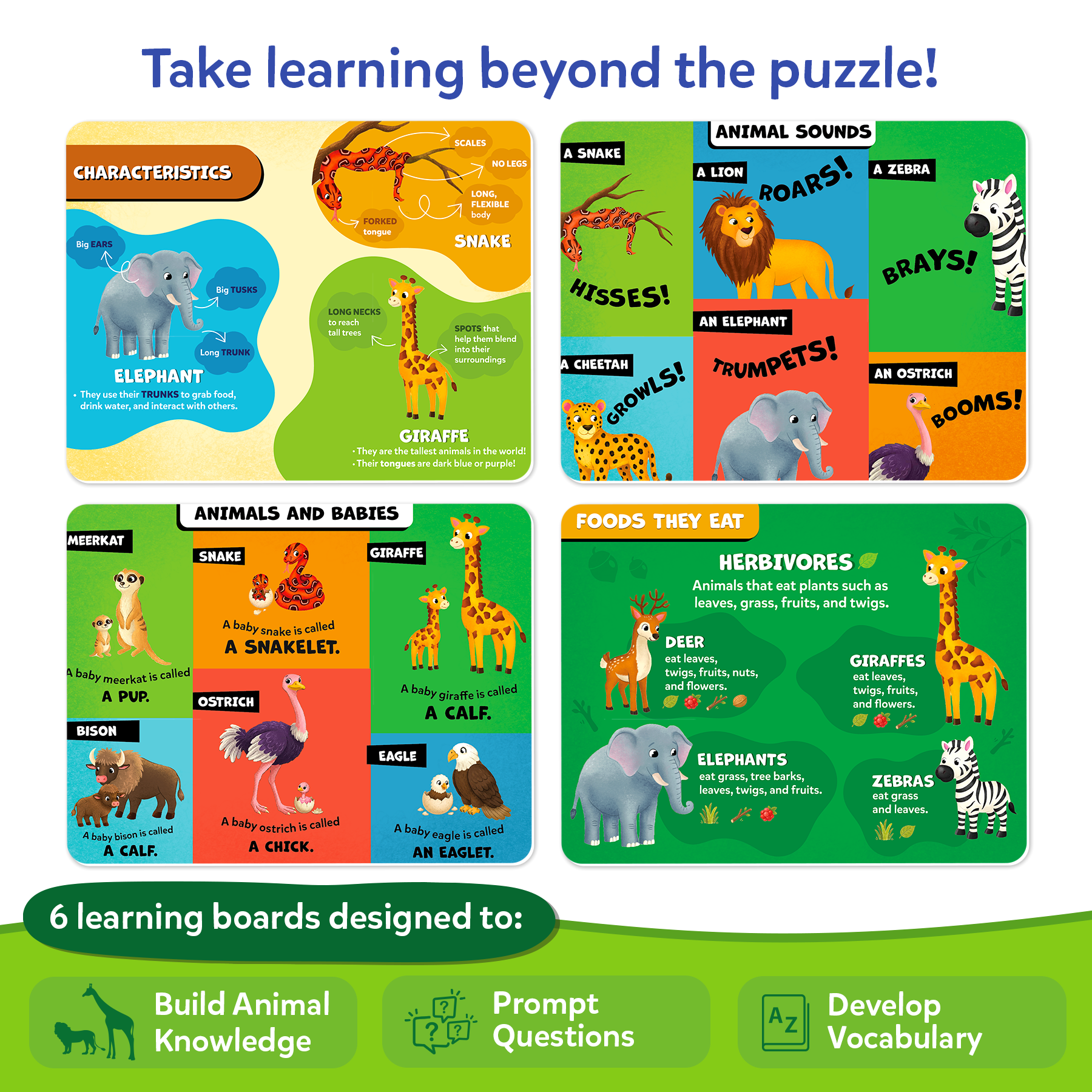 Puzzle & Learn – 25-Piece Jigsaw Puzzle with Learning Boards