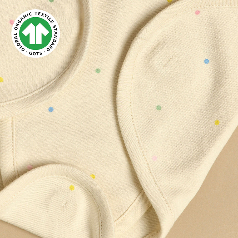 Greendigo 100% Organic Cotton Off White Onesie Bodysuit For Premature Baby Boys And Baby Girls