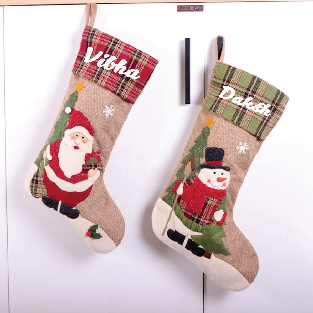 Checkered Cheer Stocking (Set of 2)