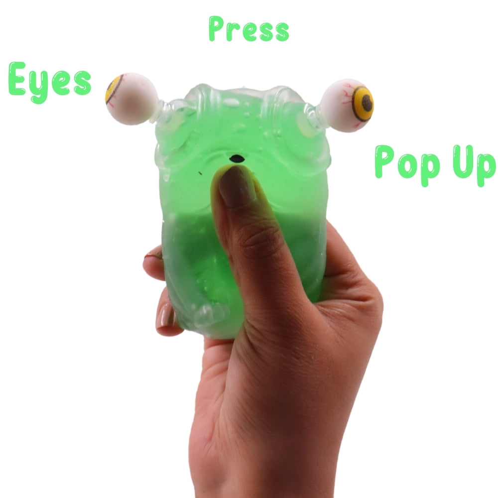 Scoobies Stick-i-dgets | Pack of 1 | Available in dog shape with vibrant green color | Soft and squishy with glow in the dark feature | Squeeze it and its eyes pop out | Good for hand muscle exercises and fidgeting