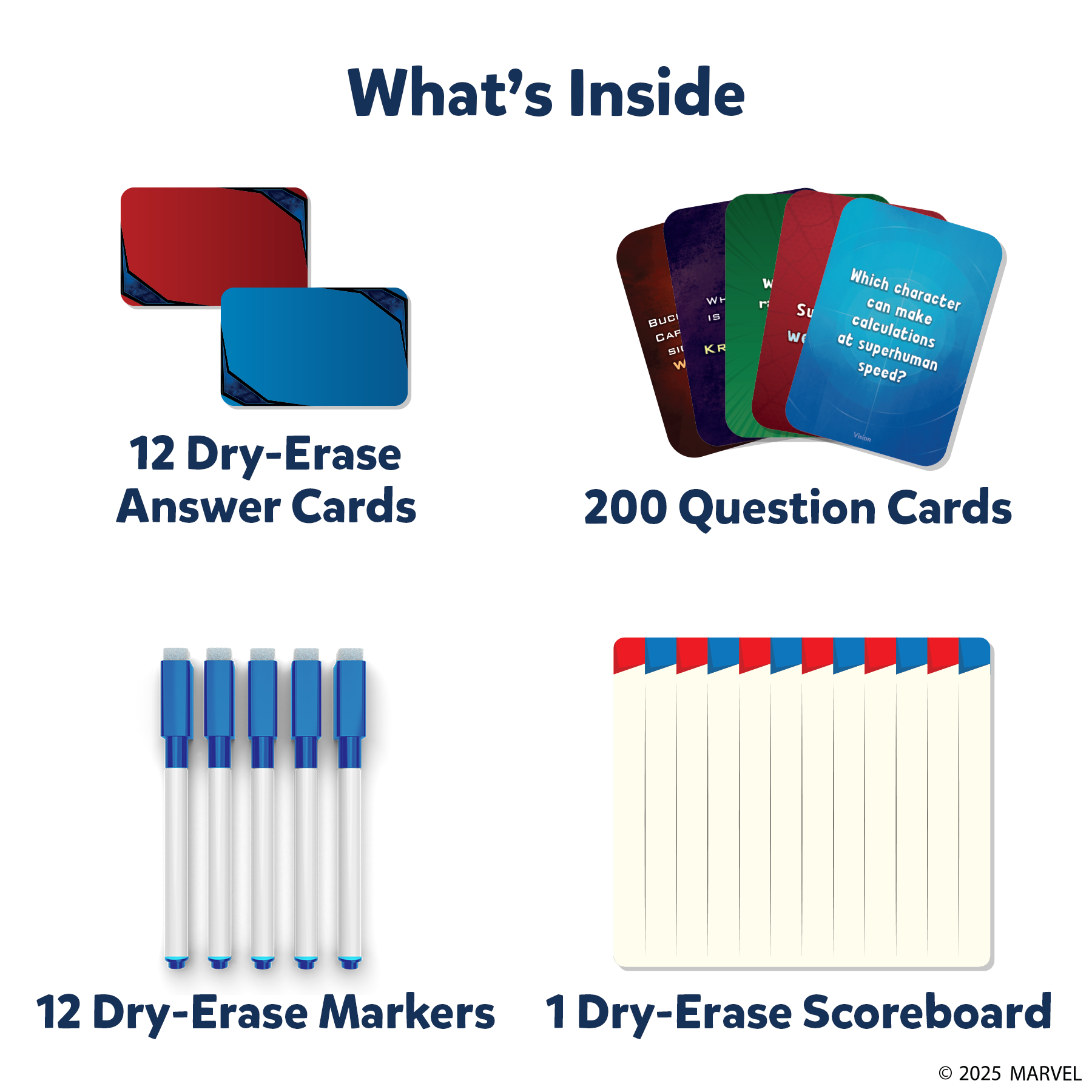 Skillmatics Card Game - Who Knows Marvel Best, Family Party Game for Boys, Girls, Teens, Adults Who Love Avengers, Spiderman, Iron Man, Hulk, Fun for Game Night, Gifts for Ages 8, 9, 10 and Up