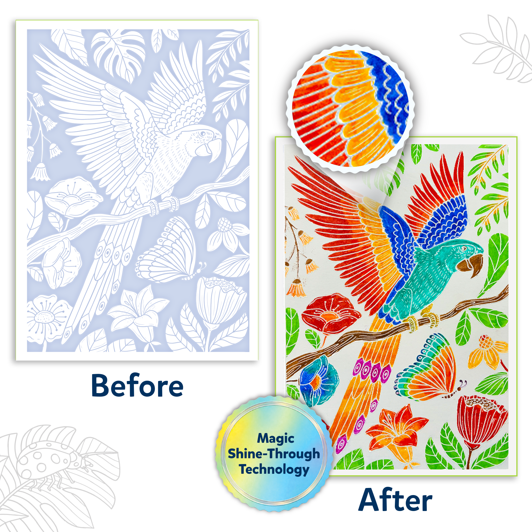Paint-Over Art – Mess-Free Shine-Through Painting Kit