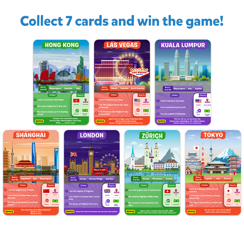 Skillmatics Educational Game - Guess In 10 - Cities Around The World