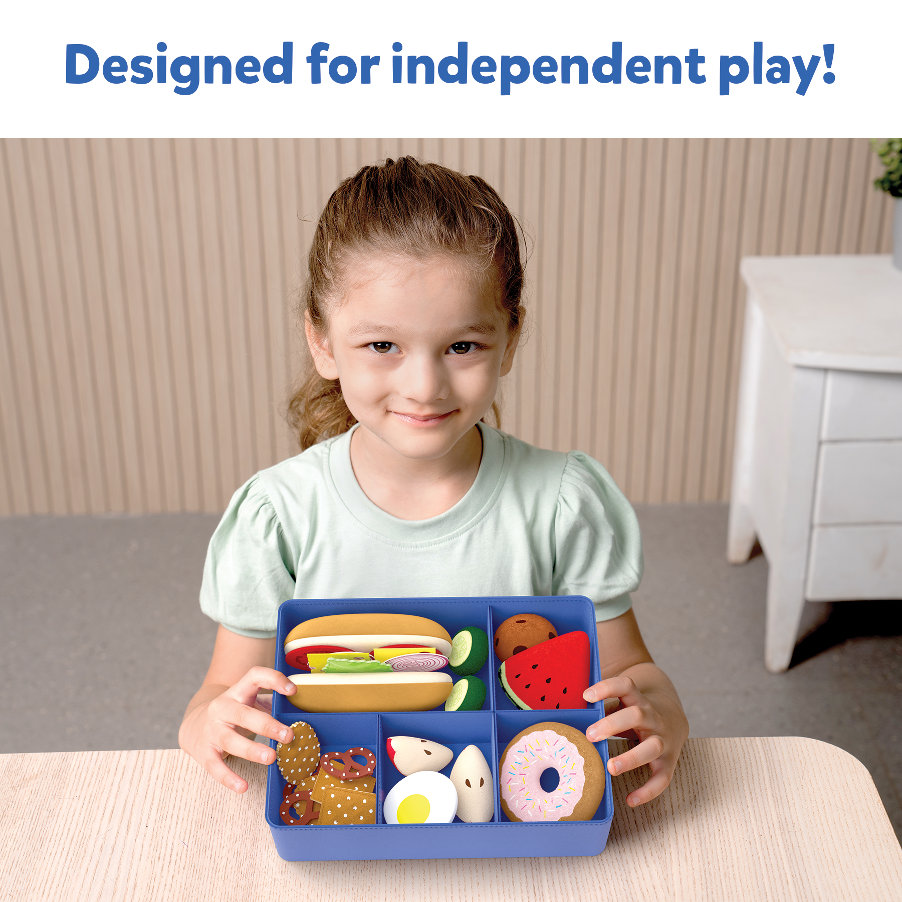 Skillmatics Bento Box - 35+ Felt Play Food Items, Pretend Play Kitchen Toys, Gifts For Kids Ages 3 To 7