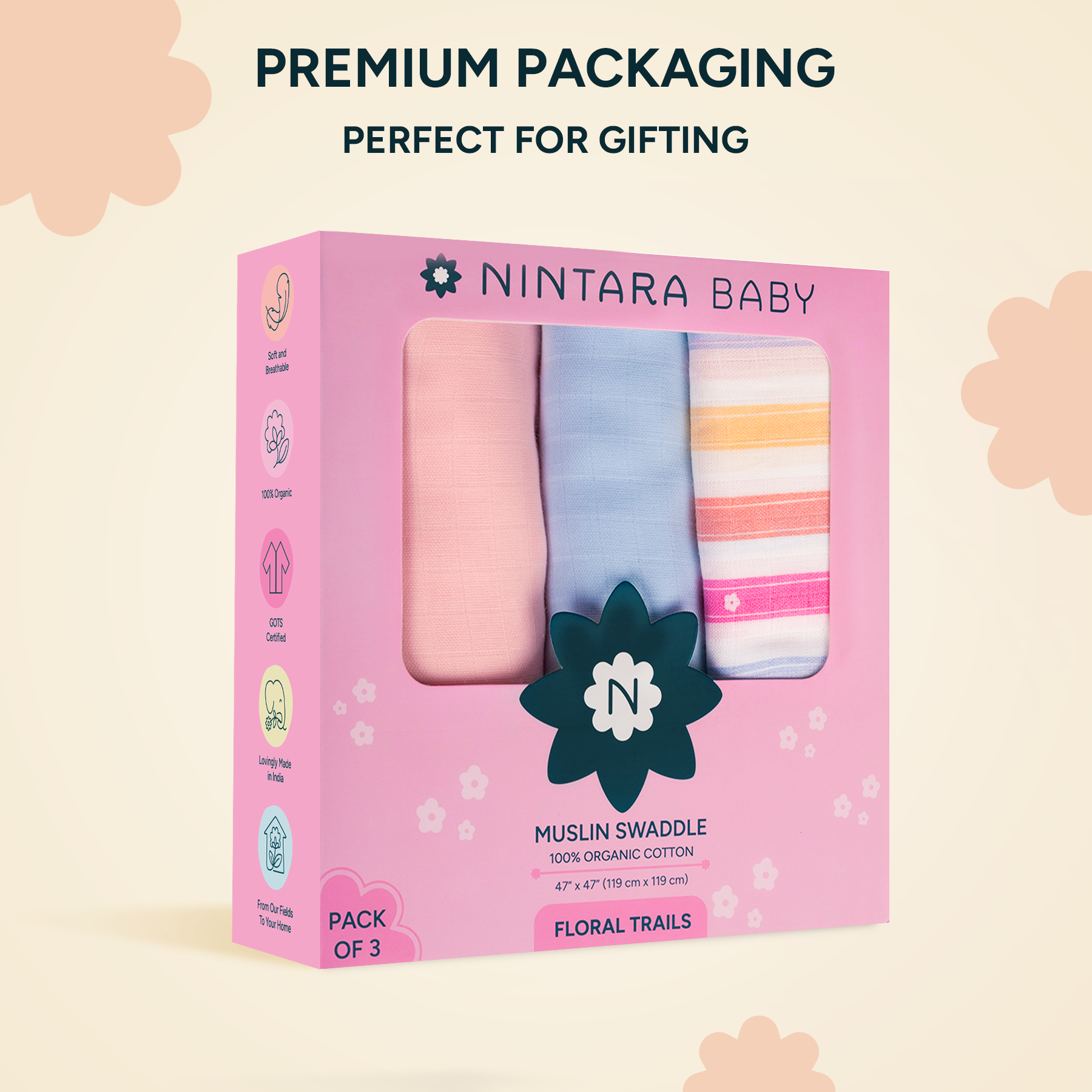 Extra-Large Swaddles Pack Of 3