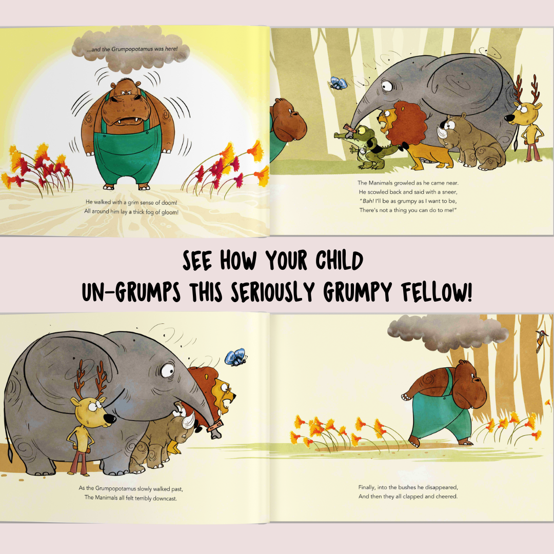 Personalised Book -  The Grumpopotamus; All About Friendship & Bravery