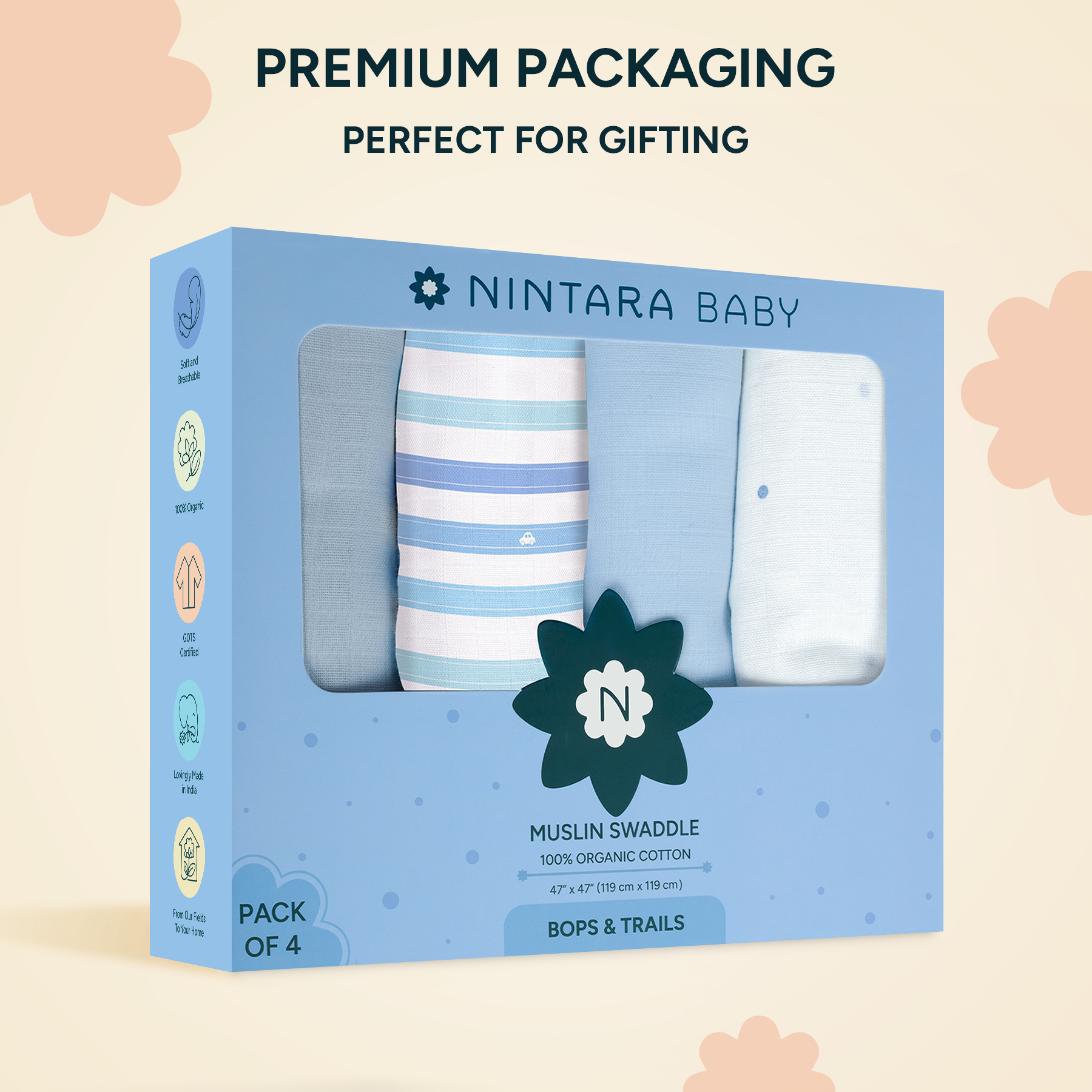 Extra-Large Swaddles Pack Of 4