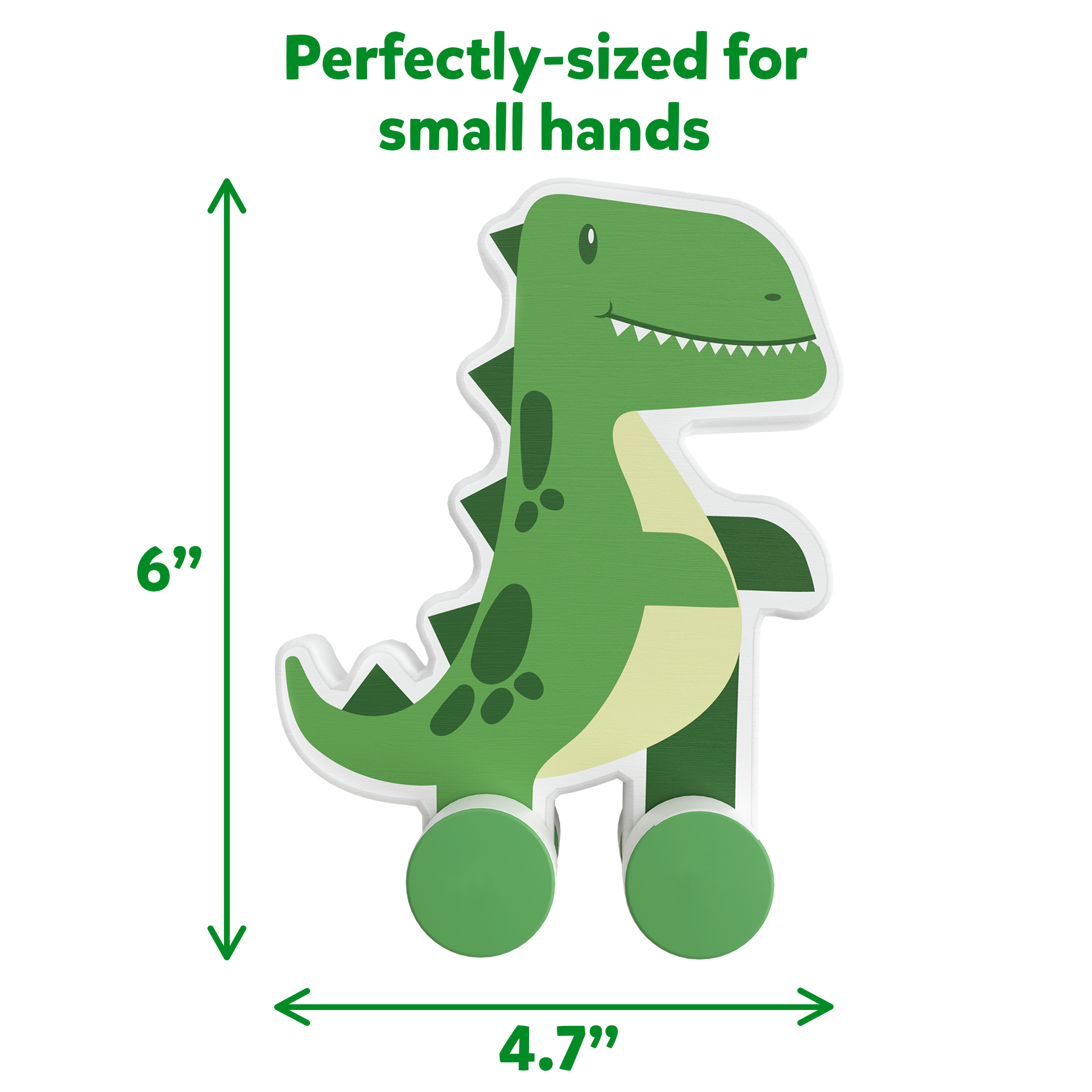 Skillmatics Wooden Dinosaur Toys on Wheels, Imaginative Play for Toddlers, Educational Gifts for Infants 9 Months to 3 Years