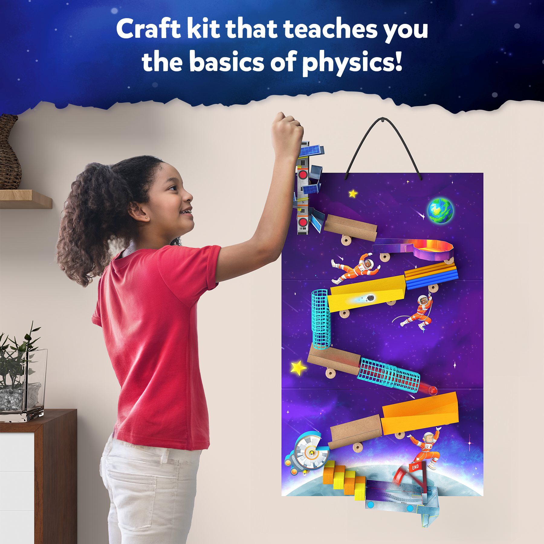 Skillmatics Craft Kit - Marble Run Space, DIY Activity, STEM Toy, Learning Resource, Educational Toys for Boys & Girls, Gifts for Ages 8, 9, 10, 11, 12, 13, 50+ Pieces