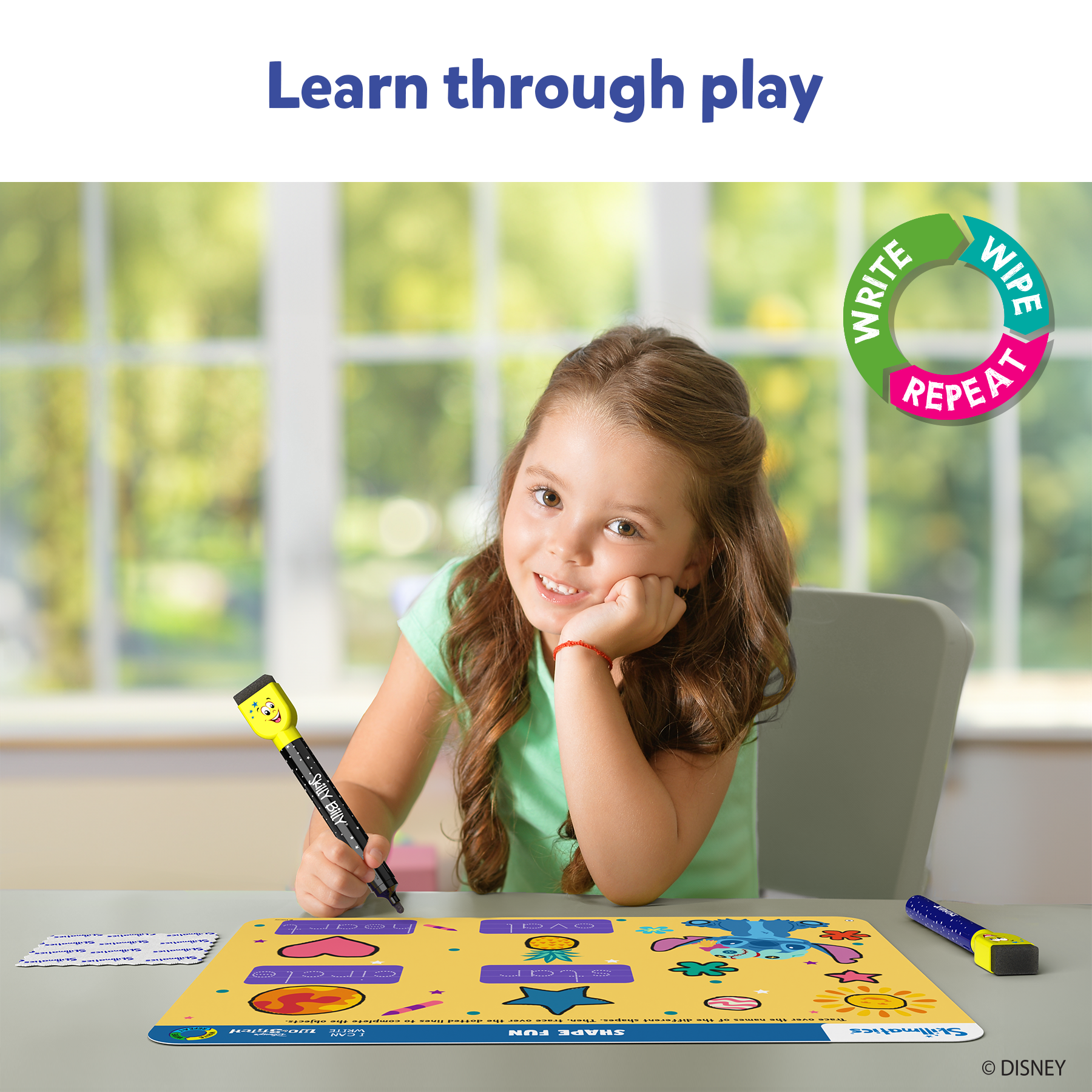 Skillmatics Preschool Learning Activity - I Can Write Disney's Lilo & Stitch, Educational Game for Kids, Toddlers, Preschoolers Who Love Toys, Art & Craft Activities, Gifts for Ages 3, 4, 5, 6