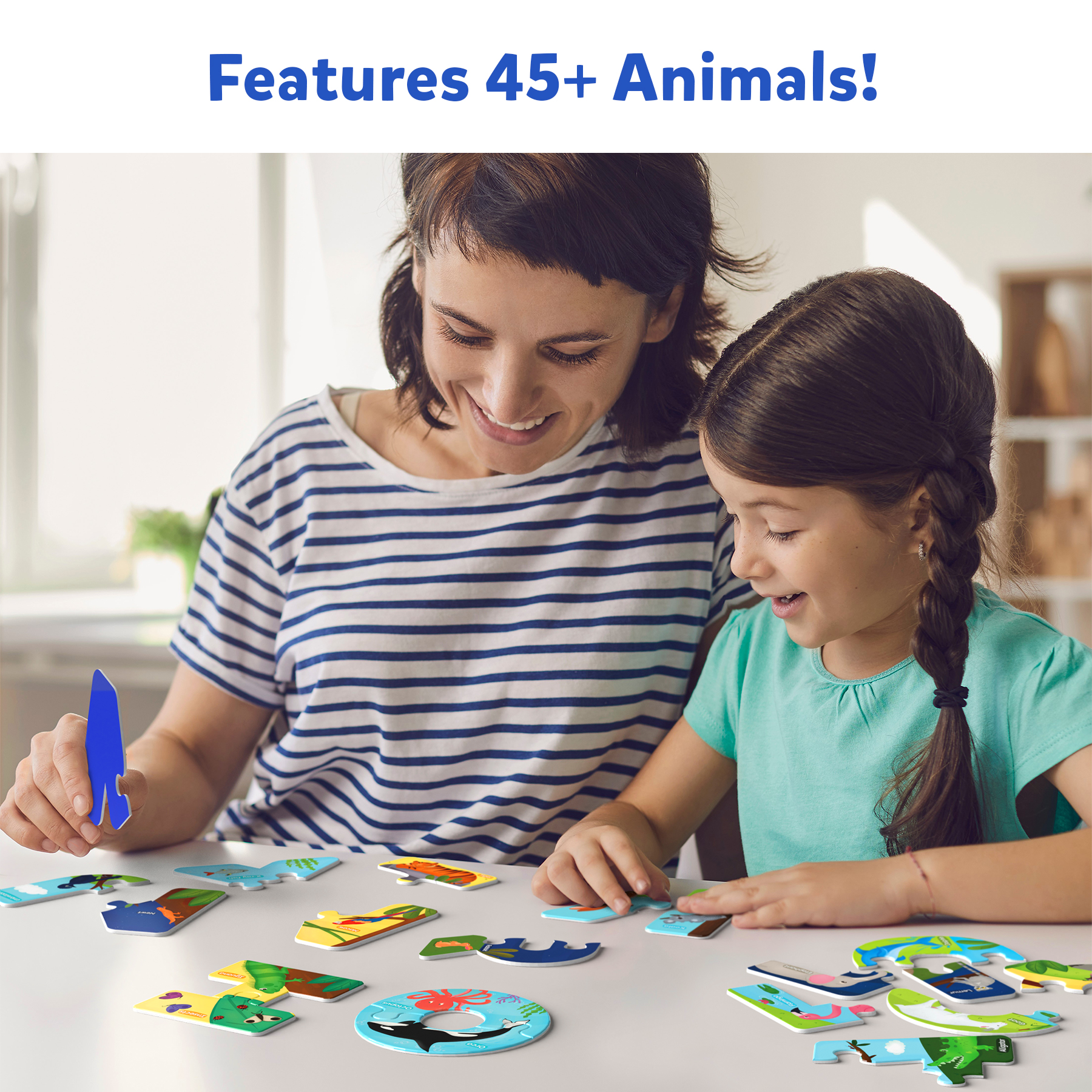 Skillmatics Puzzle : The Animal Alphabet | Fun & Educational 52 Piece Jigsaw Puzzle | Gifts for Ages 3 to 6