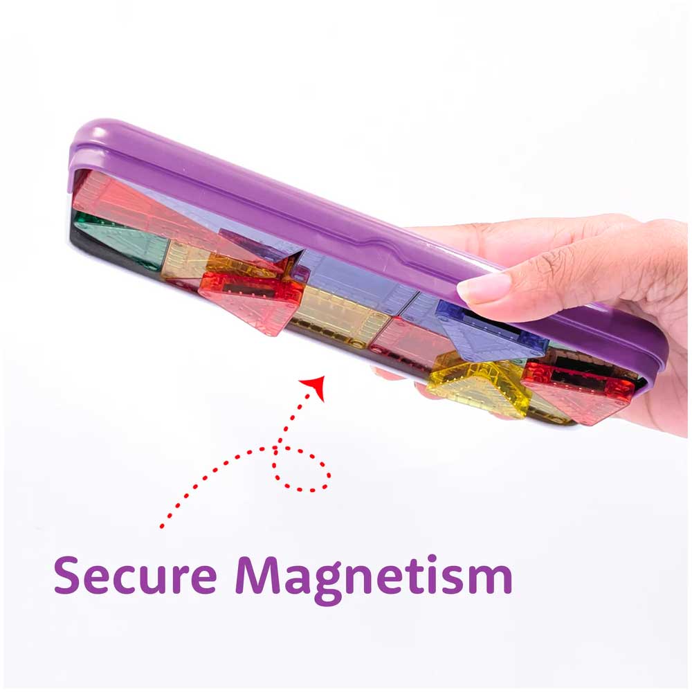 Scoobies Magnano Tiles Travel Special | Pack of 26 | Compact magnetic tiles in vibrant colors