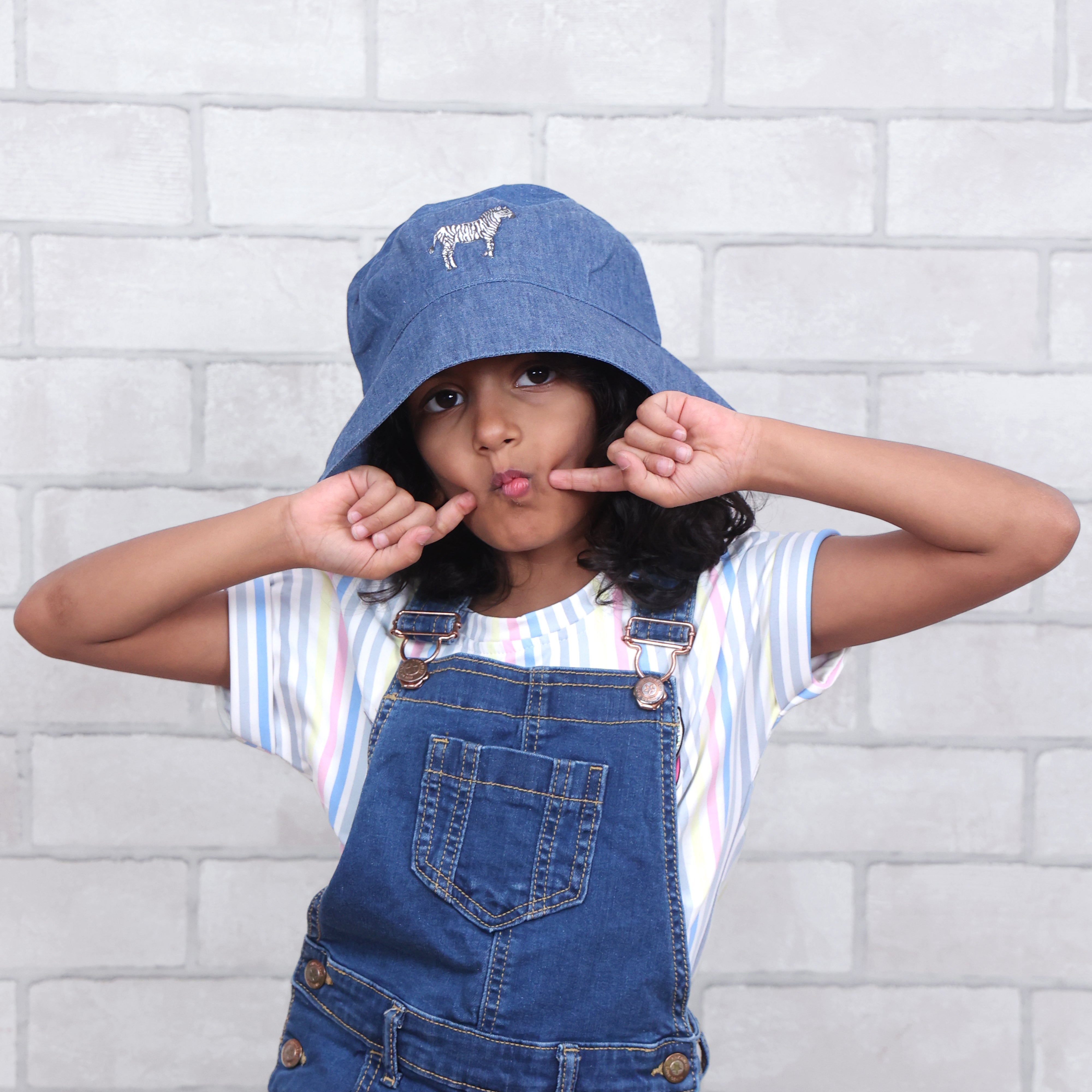 Baby Its Wild World Dark Denim Bucket Hat