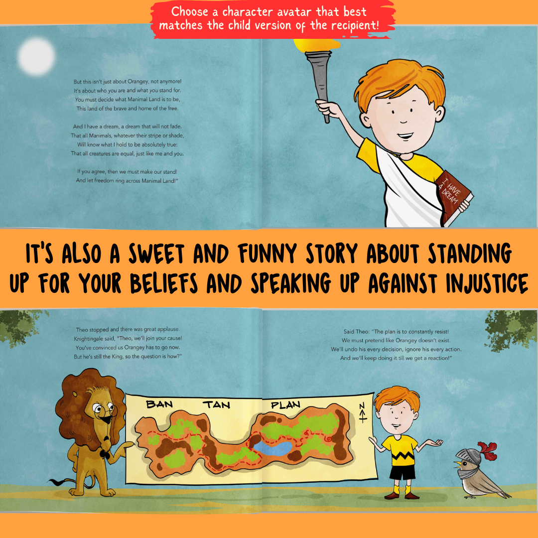 Personalised Storybook -  The Orangey-Tan; Your Child vs Evil