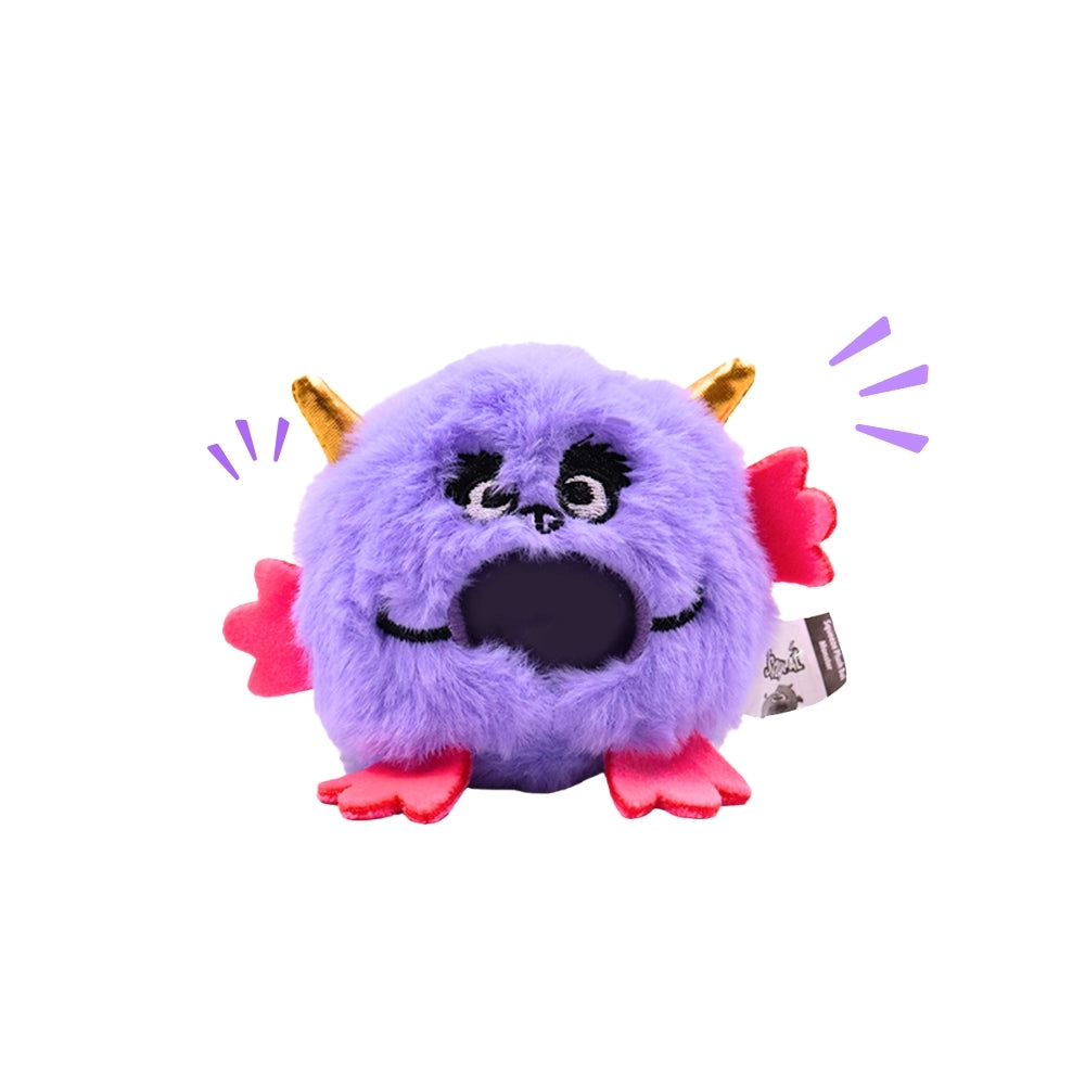 Scoobies Squash N Pop Pal Monster | Pack of 1 | Available in monster shaped furry ball in purple color | Soft and squishy with jelly beads inside | Squeeze it and beads pop out of the mouth | Good for hand muscle exercises and fidgeting