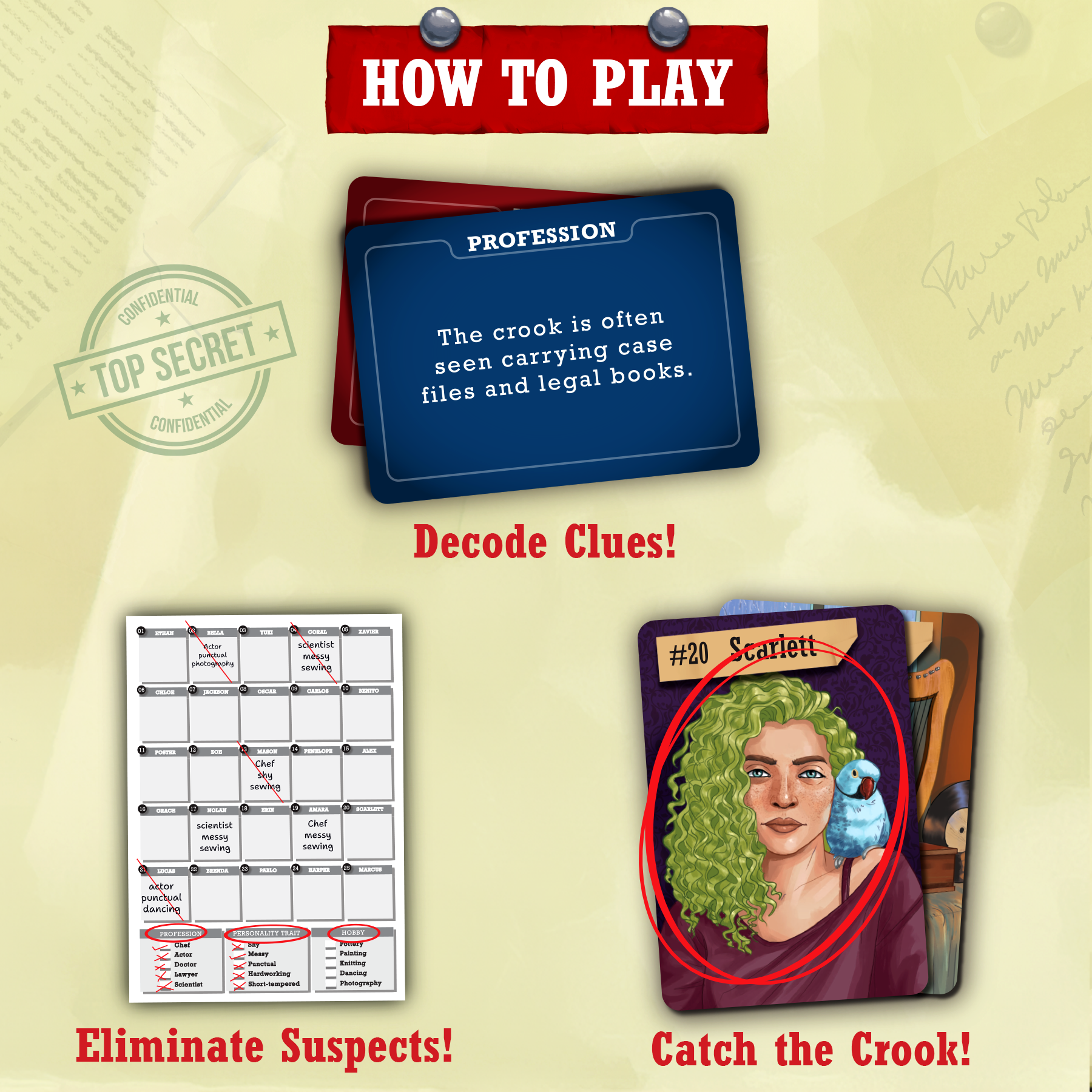 Skillmatics Card Game - Catch The Crook, Family Friendly Mystery Game, Strategy Game, Gifts for Kids, Boys, Girls Ages 10 and Up, 2-5 Players