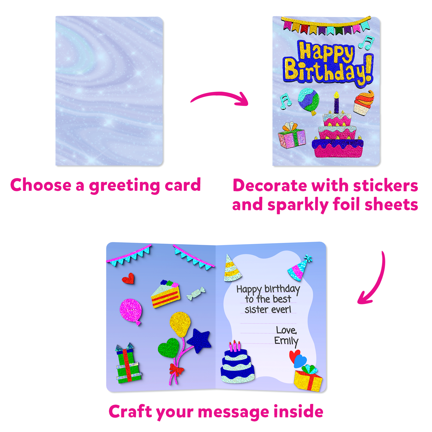Skillmatics Art & Craft Activity - Foil Fun Card Making Set, No Mess Art for Kids, Craft Kits & Supplies, DIY Creative Activity, Gifts for Girls & Boys Ages 4, 5, 6, 7, 8, 9, Travel Toys