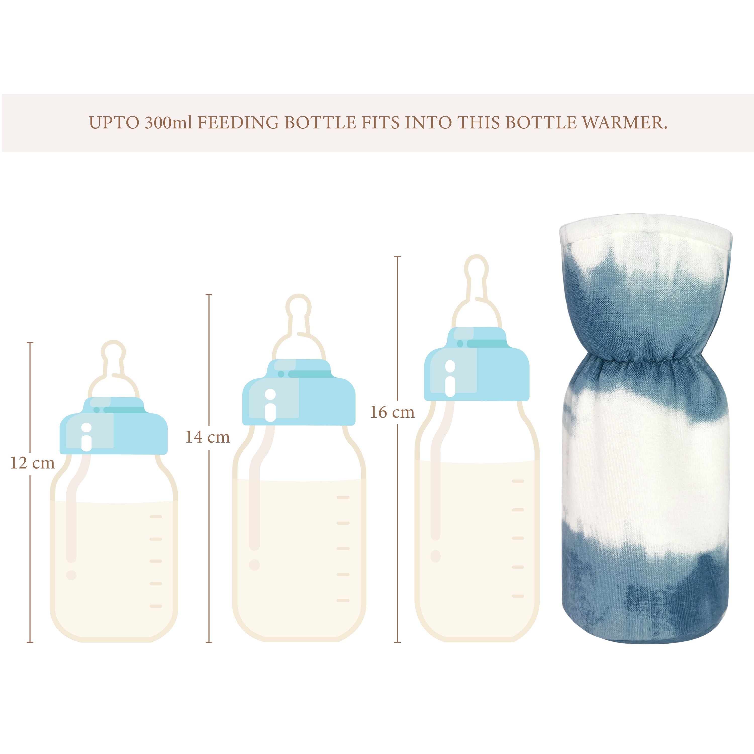 Crane Baby Bottle Cover/Warmer Caspian Collection, Pack of 2 - Blue
