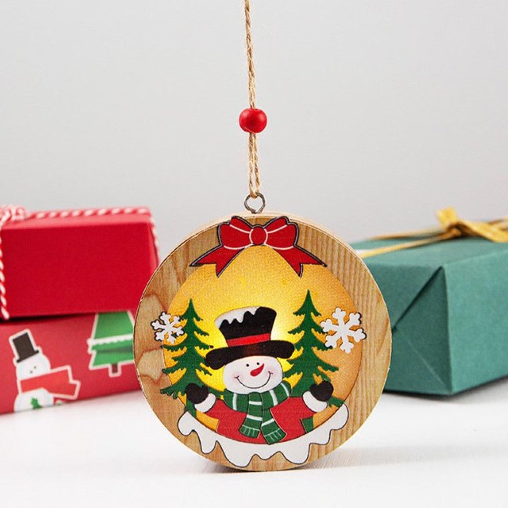 Shimmer Sphere Ornament- Snowy Snowman