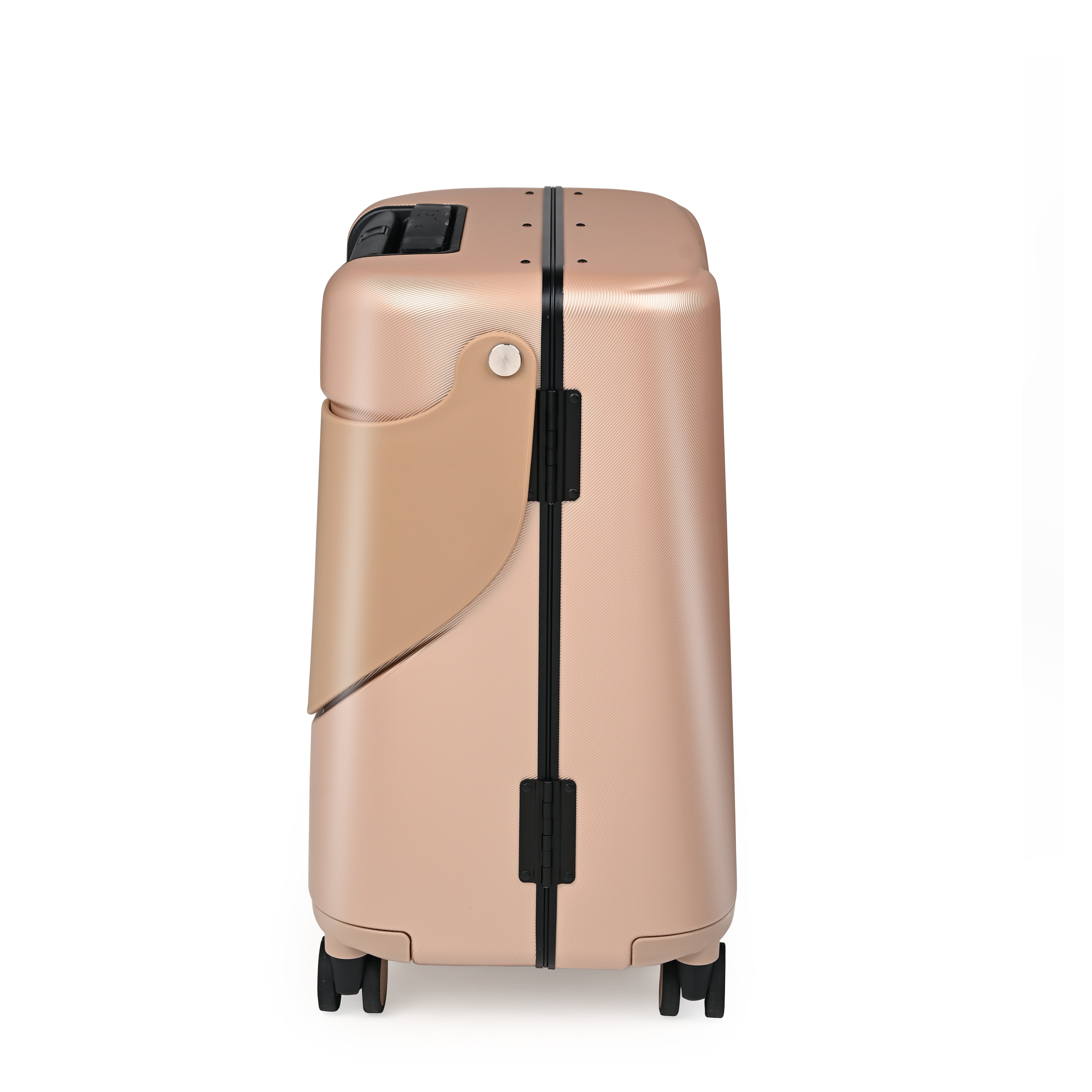 Miamily Champagne Gold Ride on Trolley Carry-on Luggage 18 inches