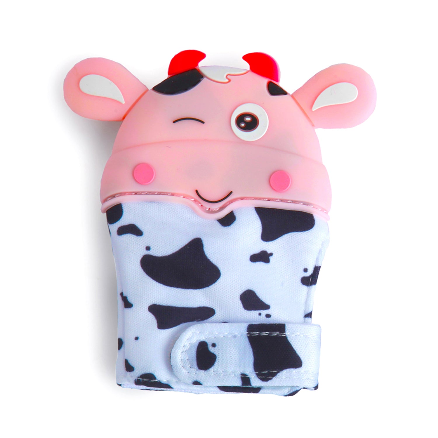 Winking Cow Pink Teething Mitten - 1 pc