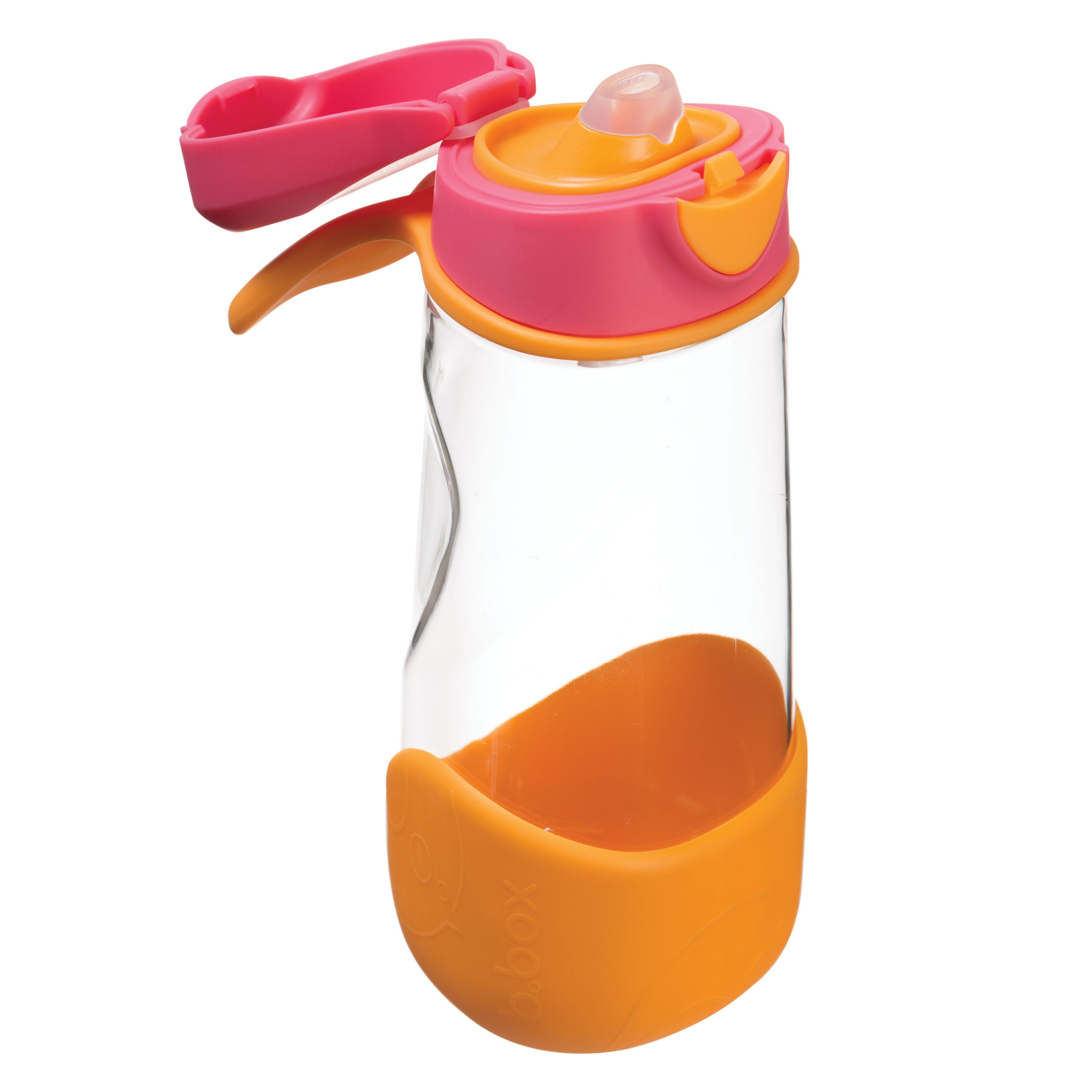 B.Box Tritan Sport Spout Drink Bottle 450ml / 600 ml- Strawberry Shake Pink Orange