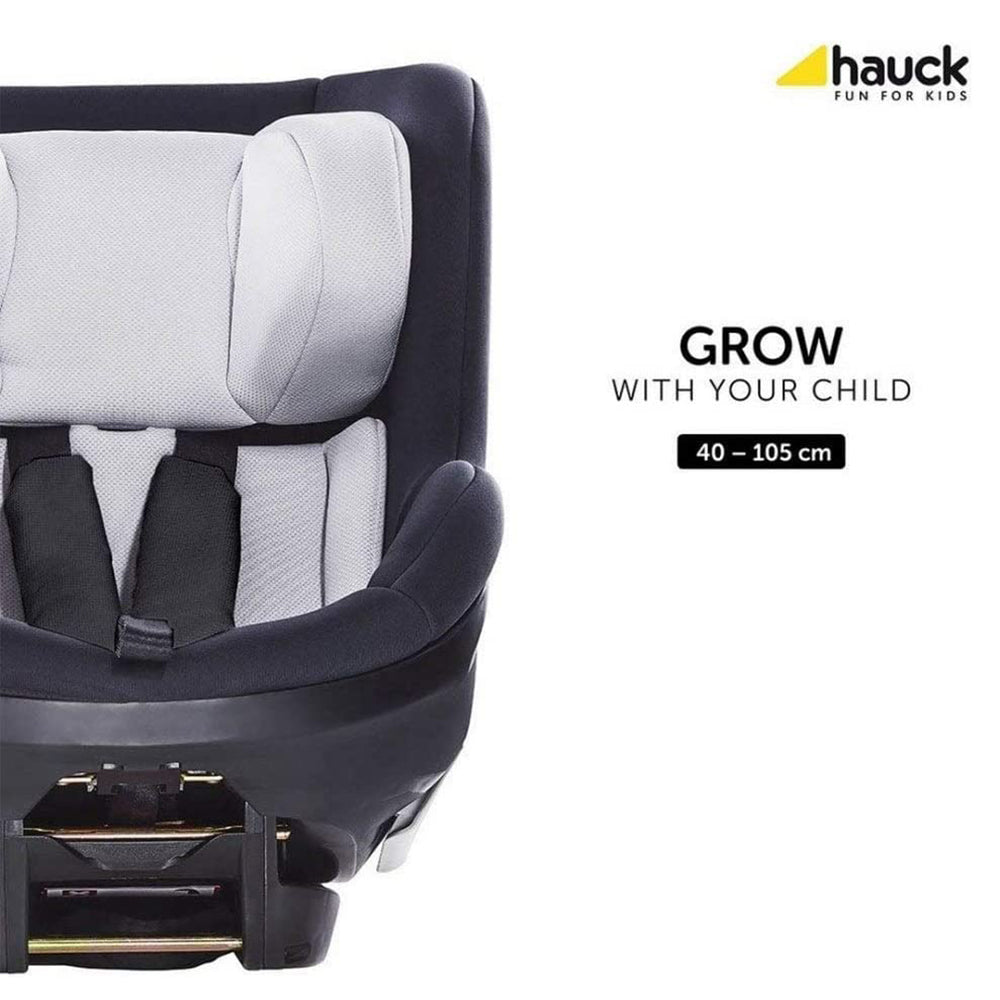 Hauck iPro Kids Convertible Car Seat for Baby & Kids, 0 Months to 4 Years, Rearward & Forward Facing, European ECE R44/04 Safety standard Certified Baby Car Seat, Adjustable 5 Point Harness - Lunar